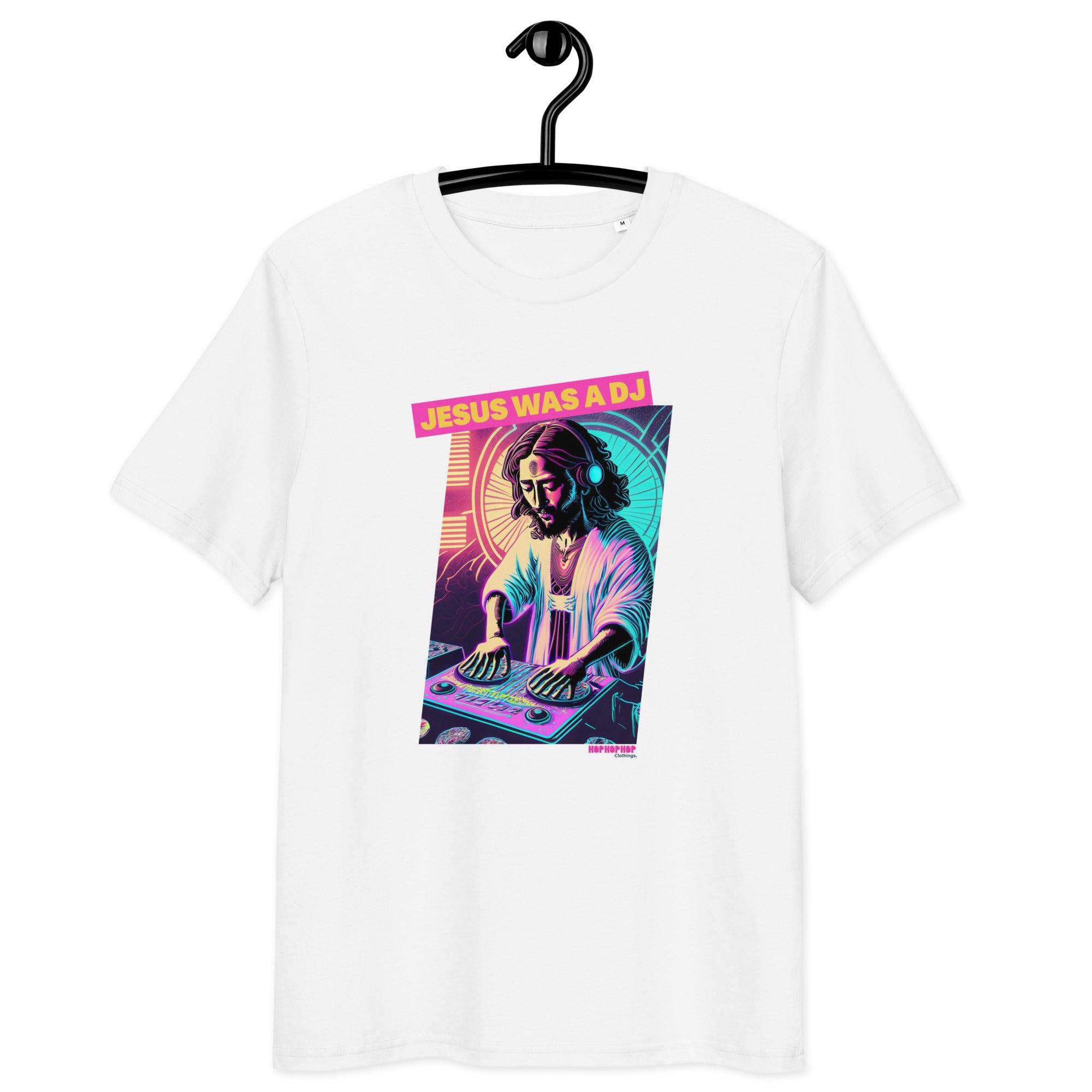 Hop Hop Hop - DVS - Jesus was a DJ - T-shirt unisexe en coton biologique