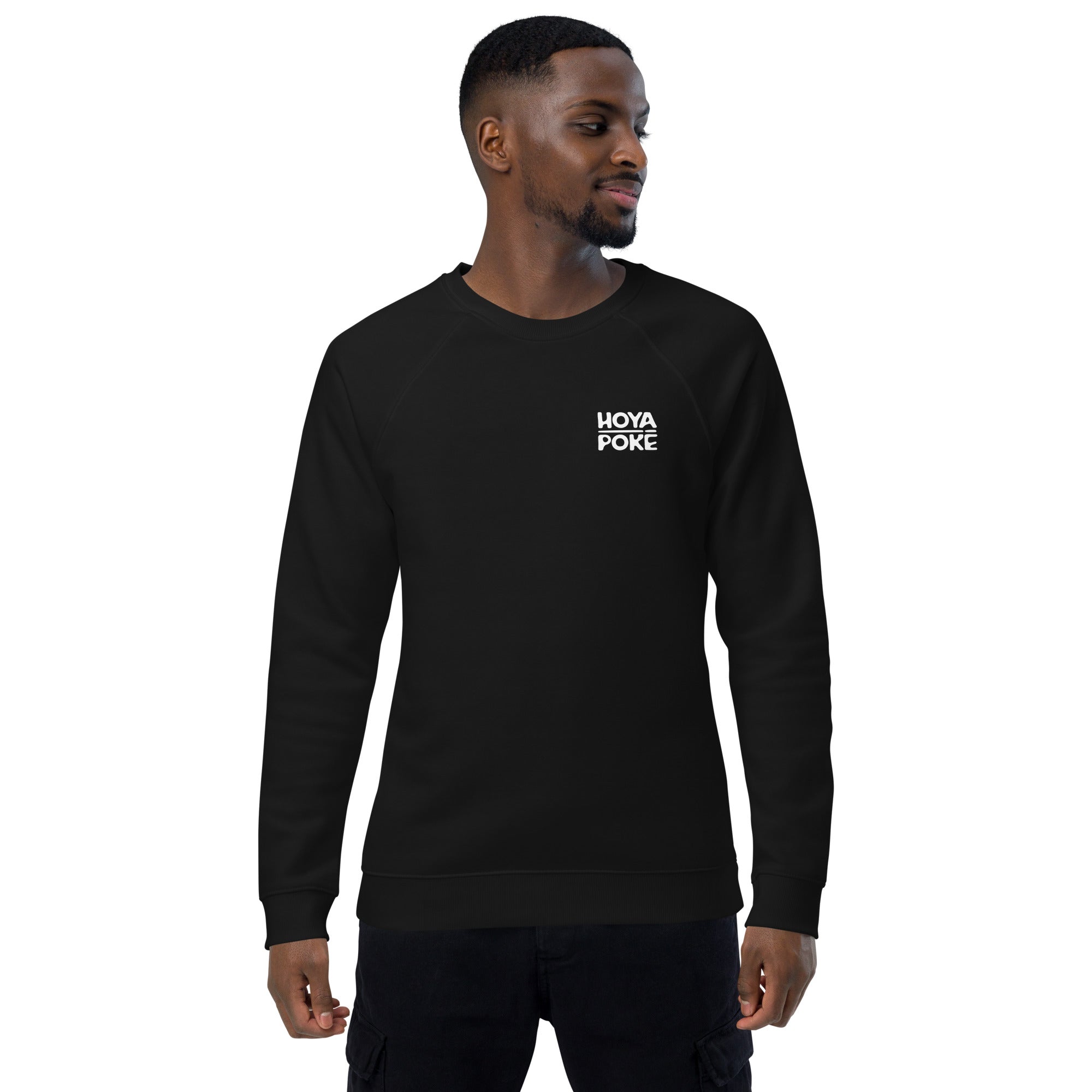 Hoya Poké - Sweat Col Rond écologique raglan unisexe impression cœur et dos