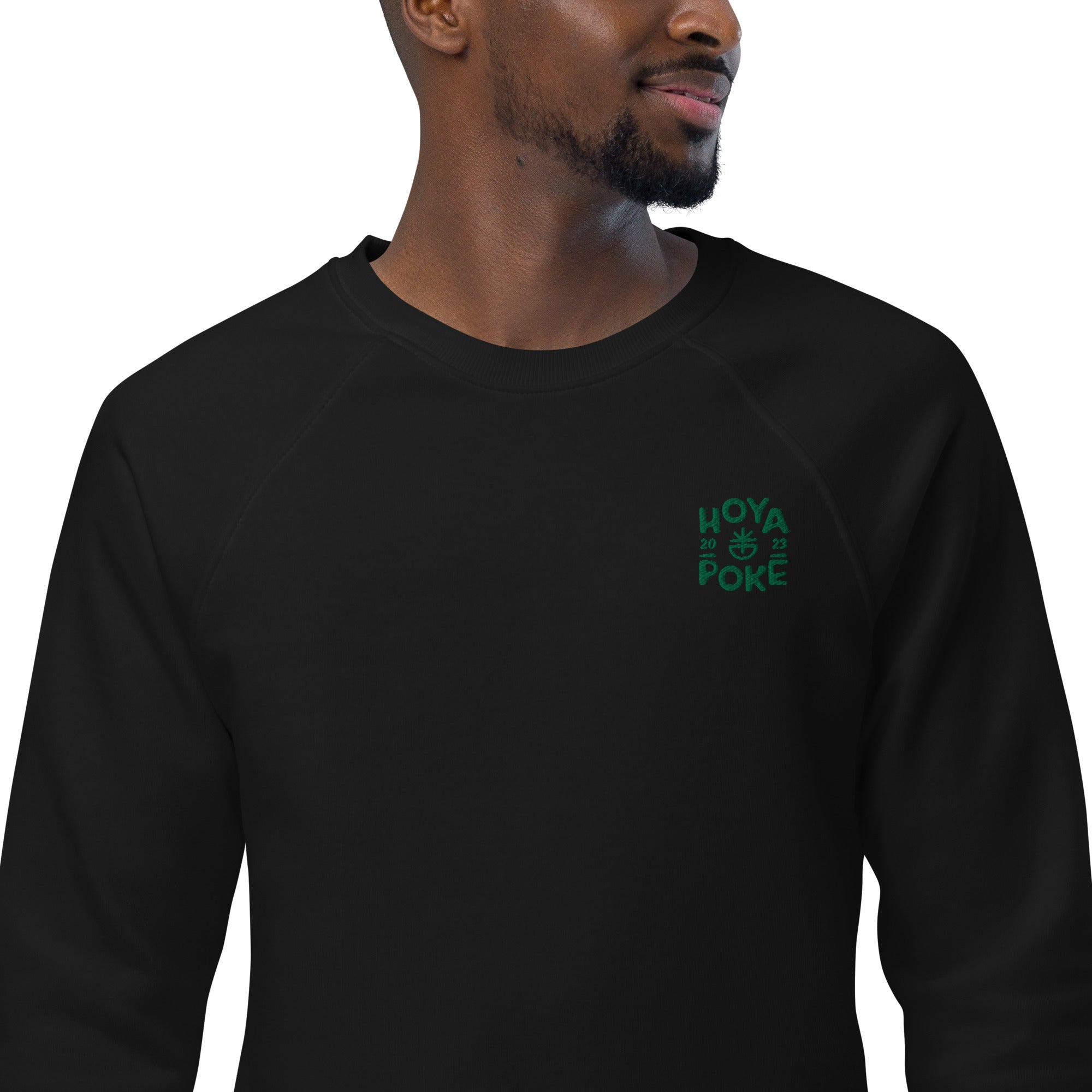 Hoya Poké - Sweat Col Rond écologique raglan unisexe brodé