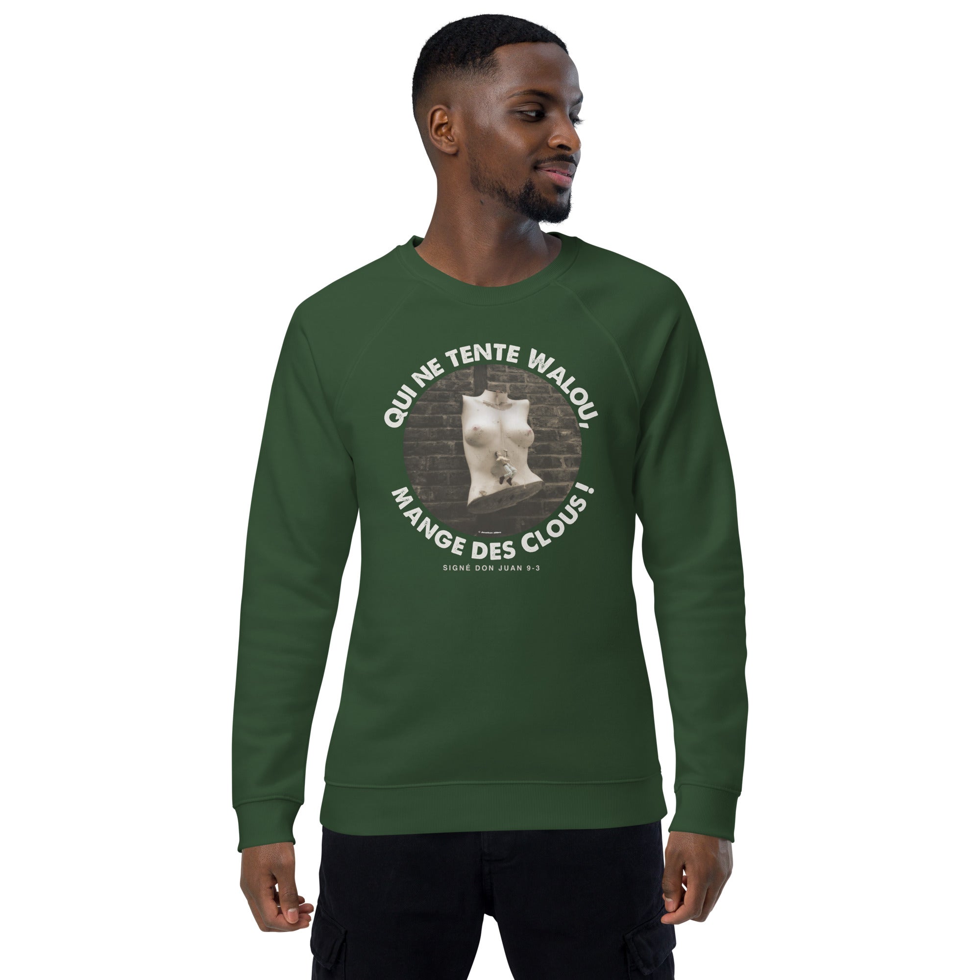 Jonathan abbou - Sweatshirt écologique raglan unisexe Clous