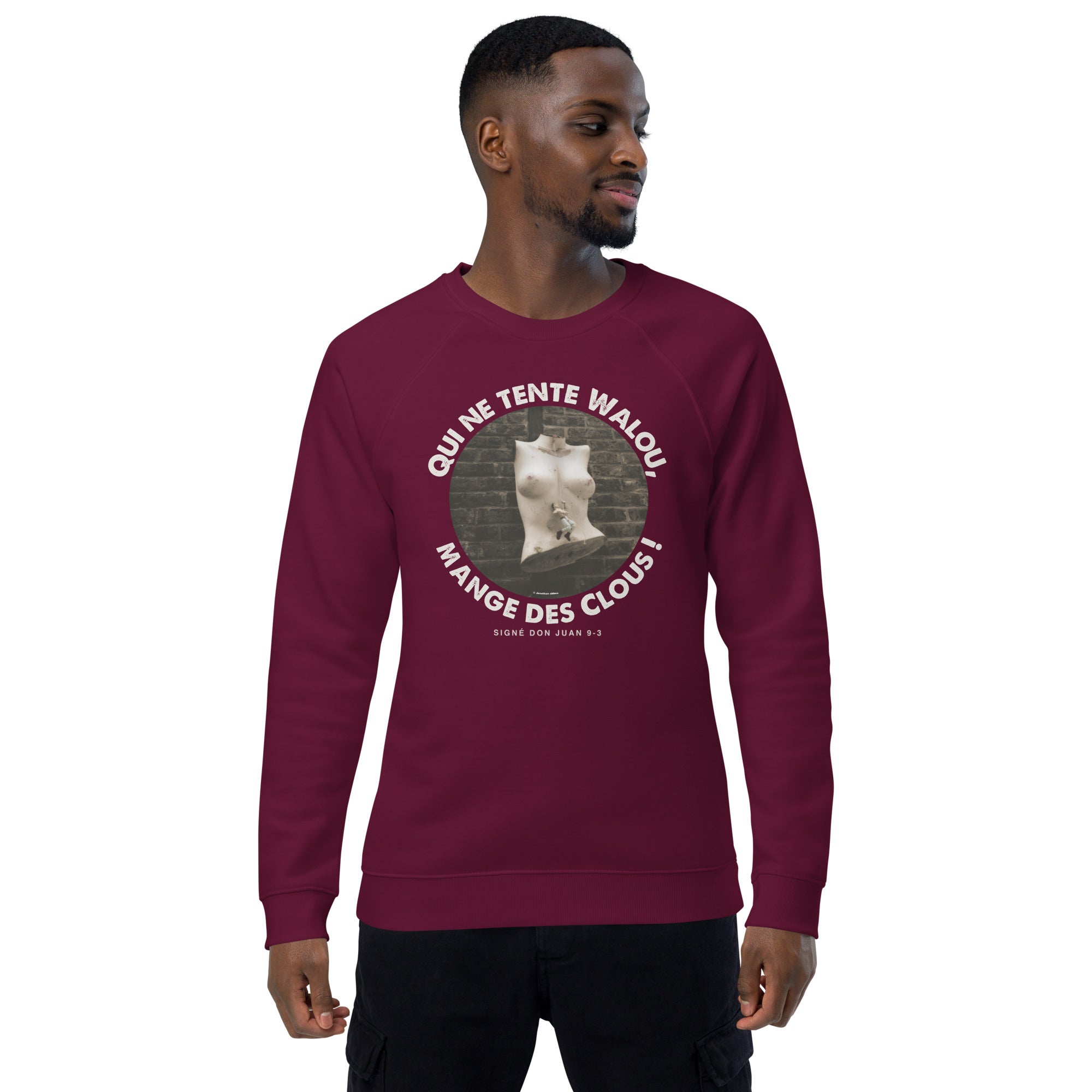 Jonathan abbou - Sweatshirt écologique raglan unisexe Clous