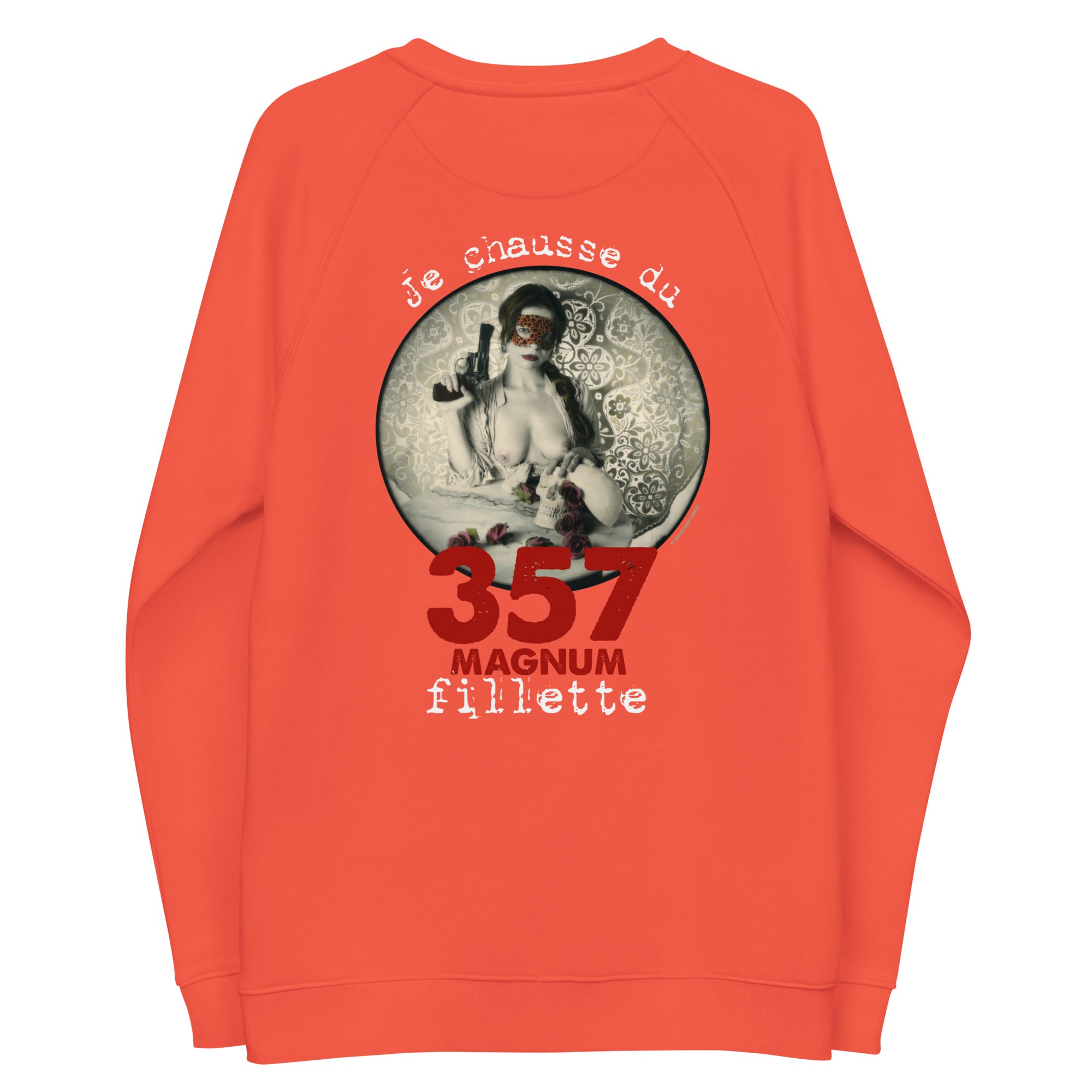 Jonathan abbou - Sweatshirt écologique raglan unisexe - Imp Cœur et dos - 357 Magnum