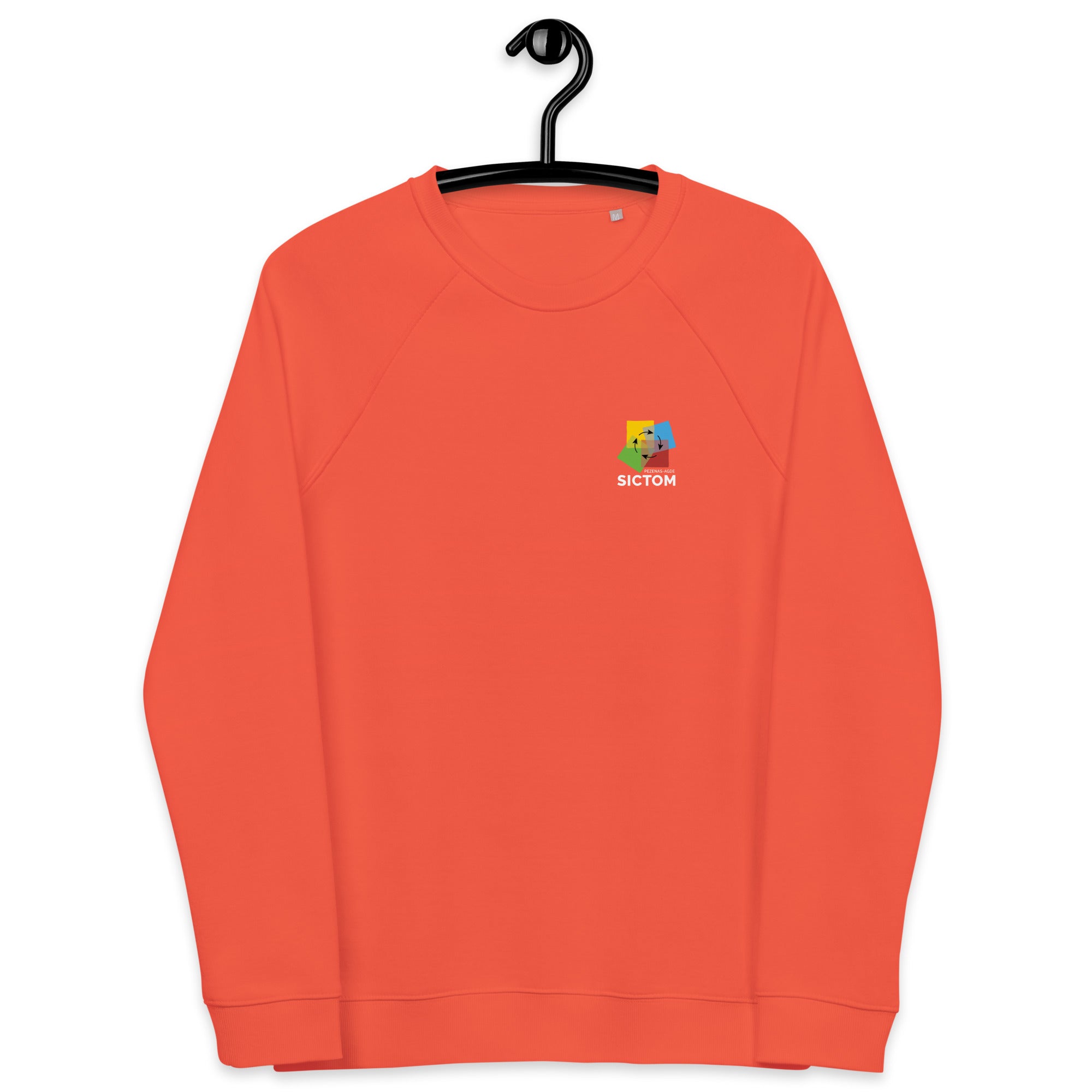 Sictom - Sweatshirt écologique raglan unisexe coeur et dos