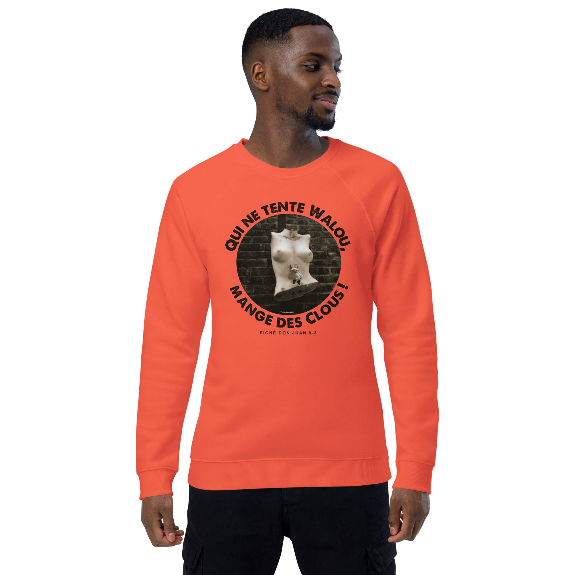 Jonathan abbou - Sweatshirt écologique raglan unisexe Clous