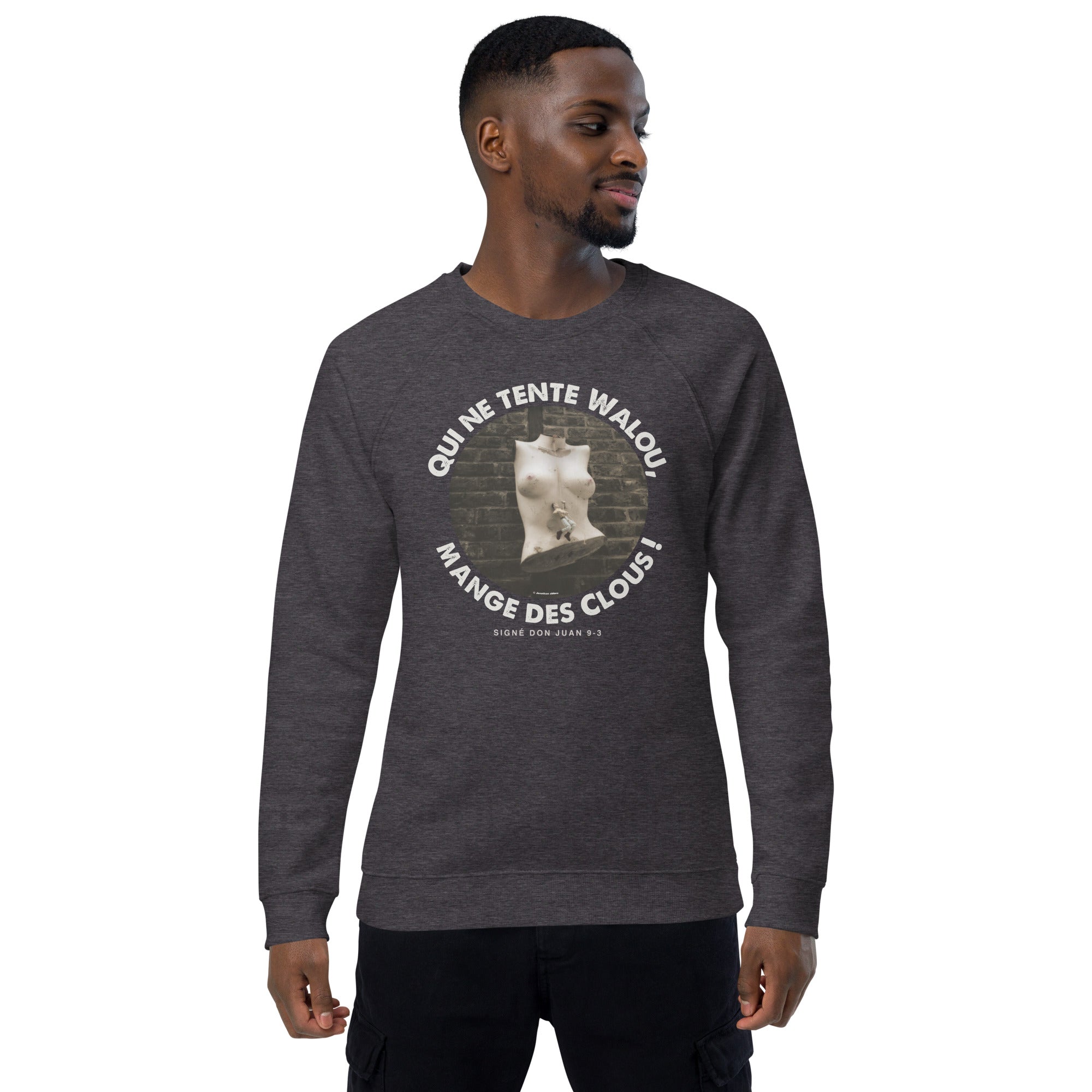 Jonathan abbou - Sweatshirt écologique raglan unisexe Clous