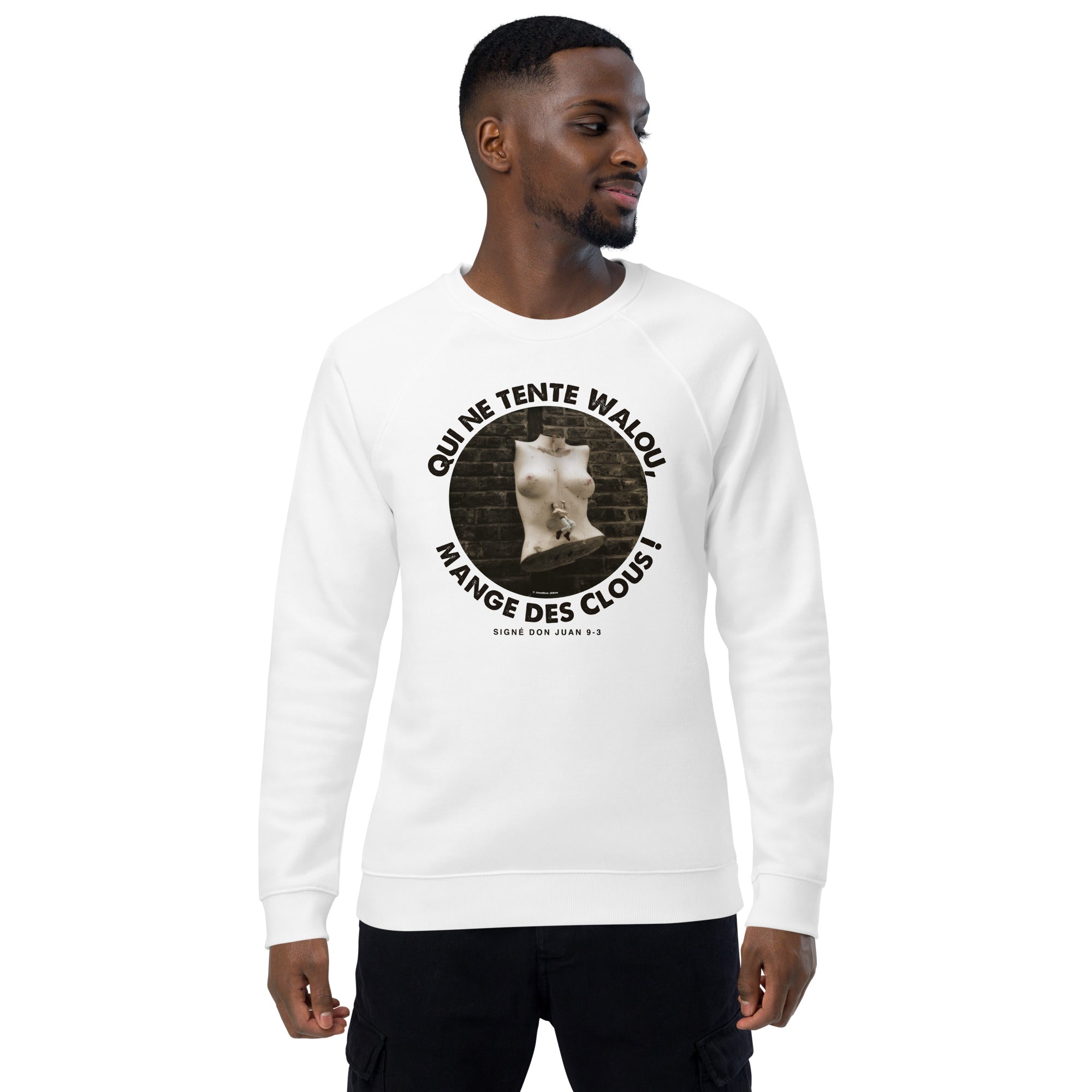 Jonathan abbou - Sweatshirt écologique raglan unisexe Clous