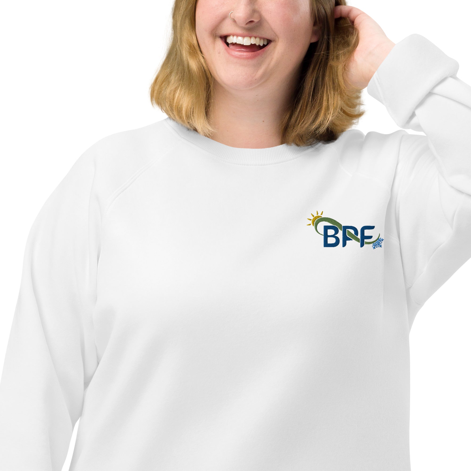 BPF - Sweatshirt écologique raglan unisexe - Brodé