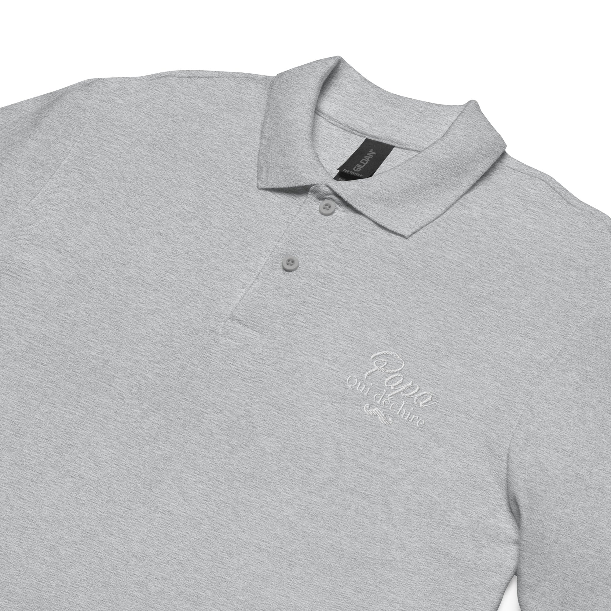Papa qui déchire - Polo piqué unisexe - Brodé