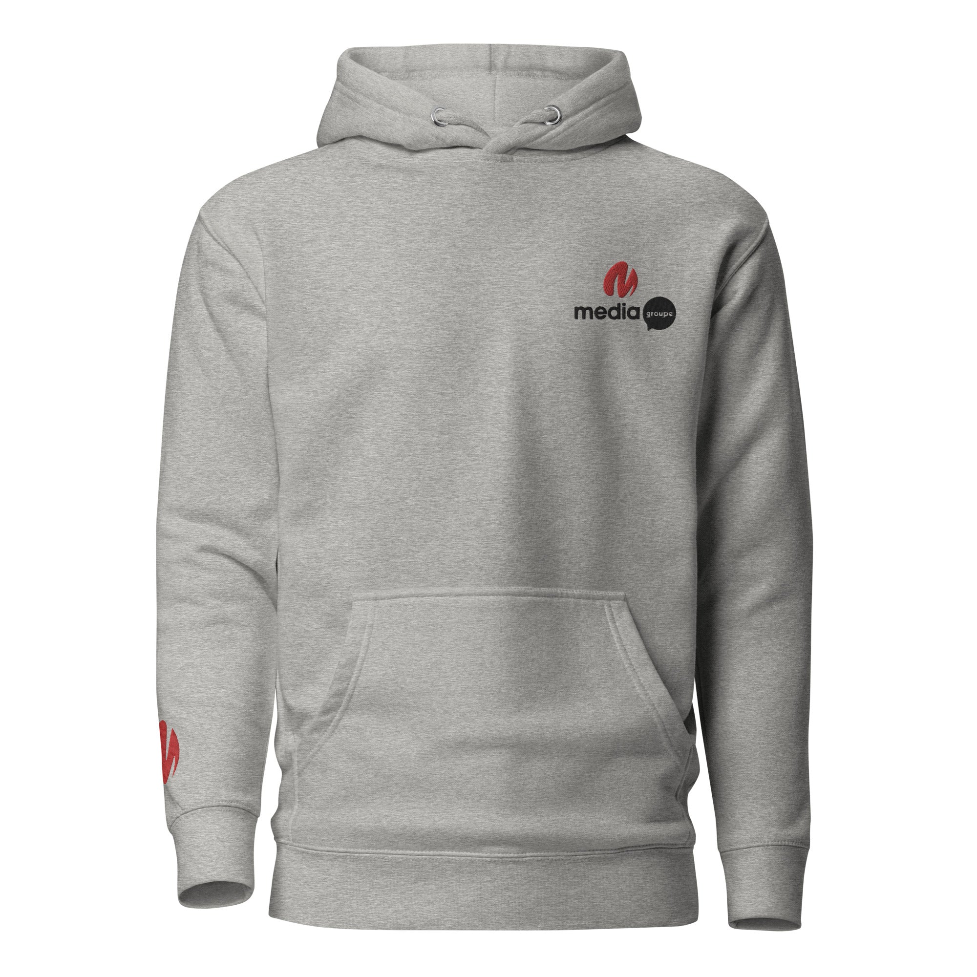 Media Group - Pro - Sweat à Capuche Unisexe - Brodé - Cœur & Manche