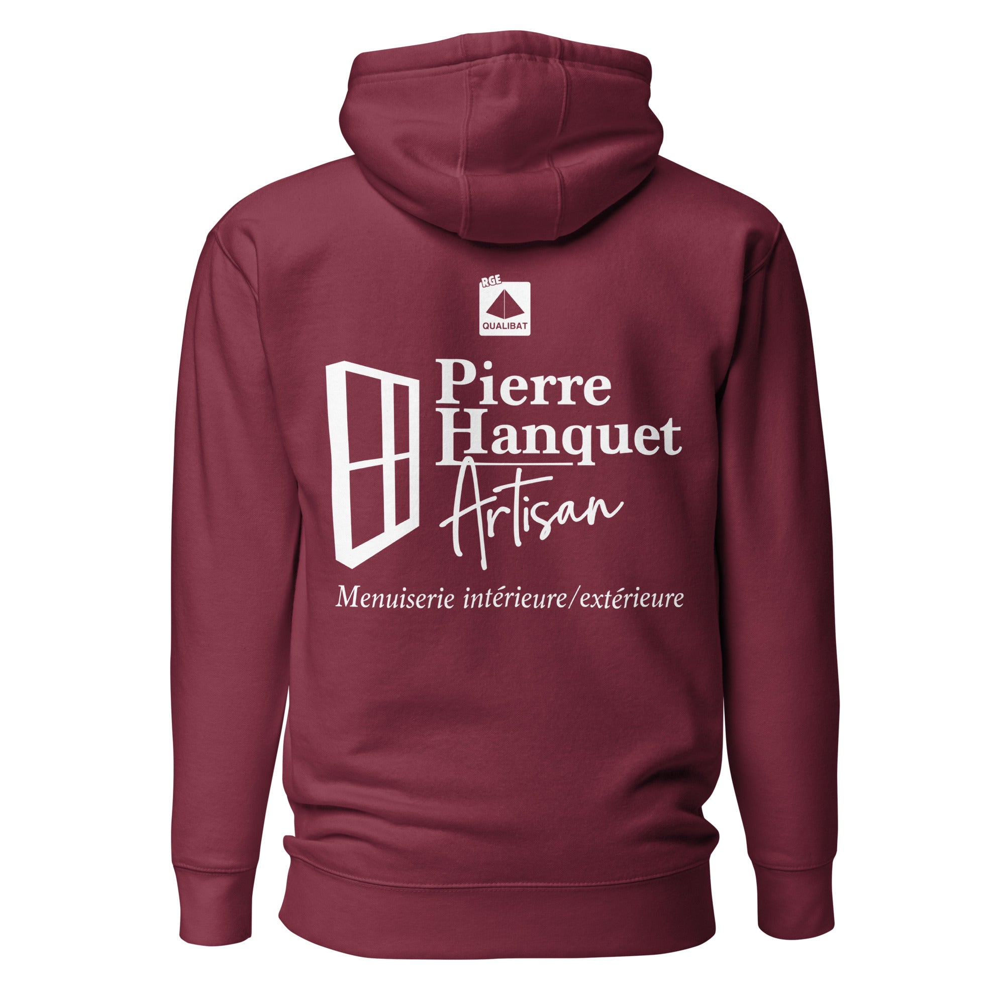 Pierre Hanquet - Sweat à Capuche Unisexe - Coeur Brodé et Dos