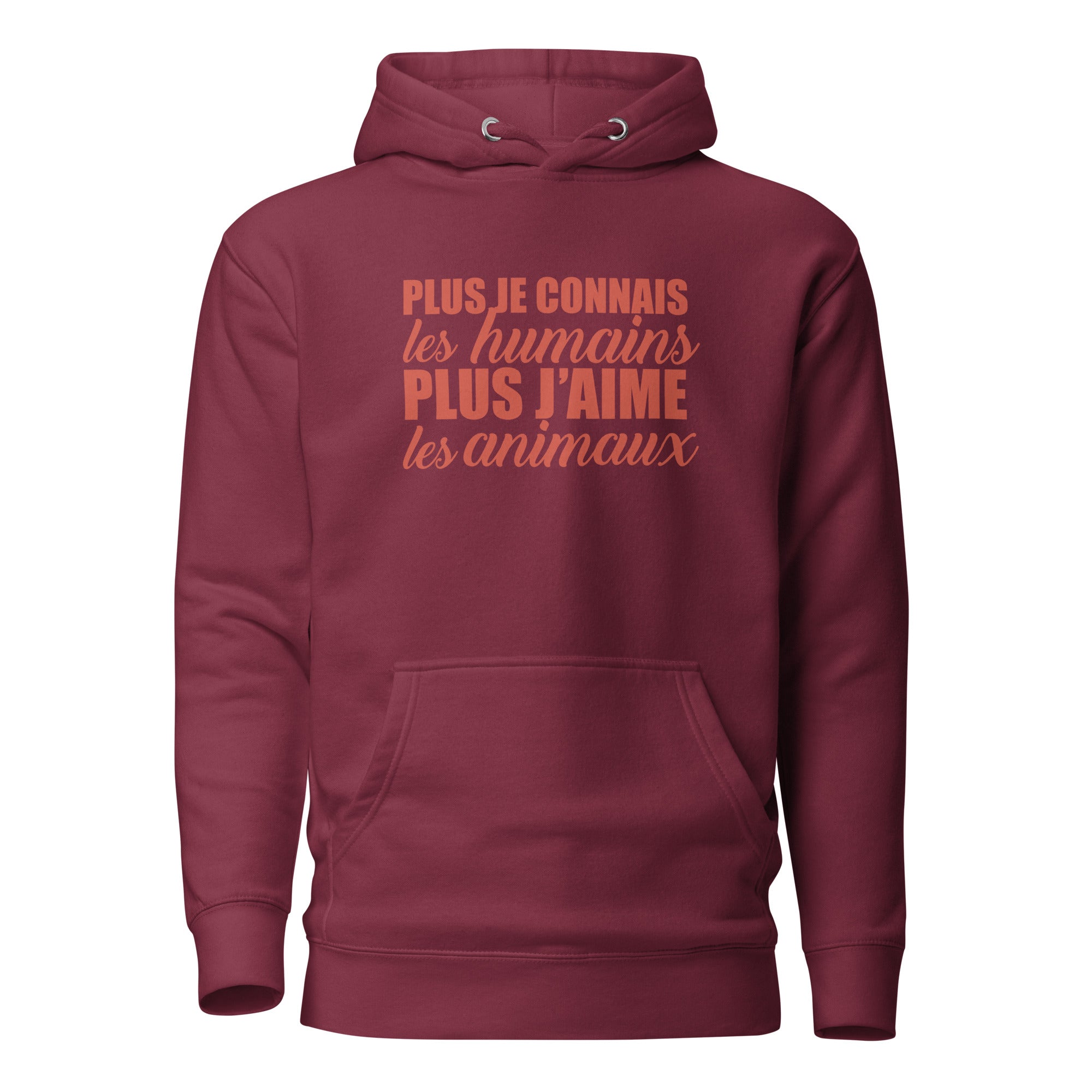 Plus je connais les humains - Sweat à Capuche Unisexe