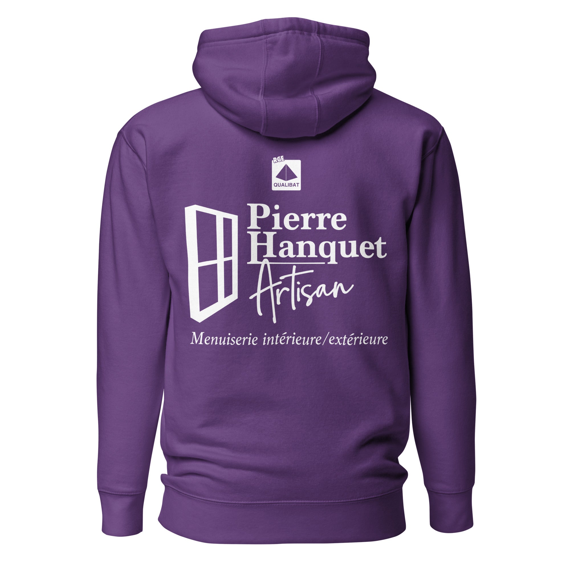 Pierre Hanquet - Sweat à Capuche Unisexe - Coeur Brodé et Dos