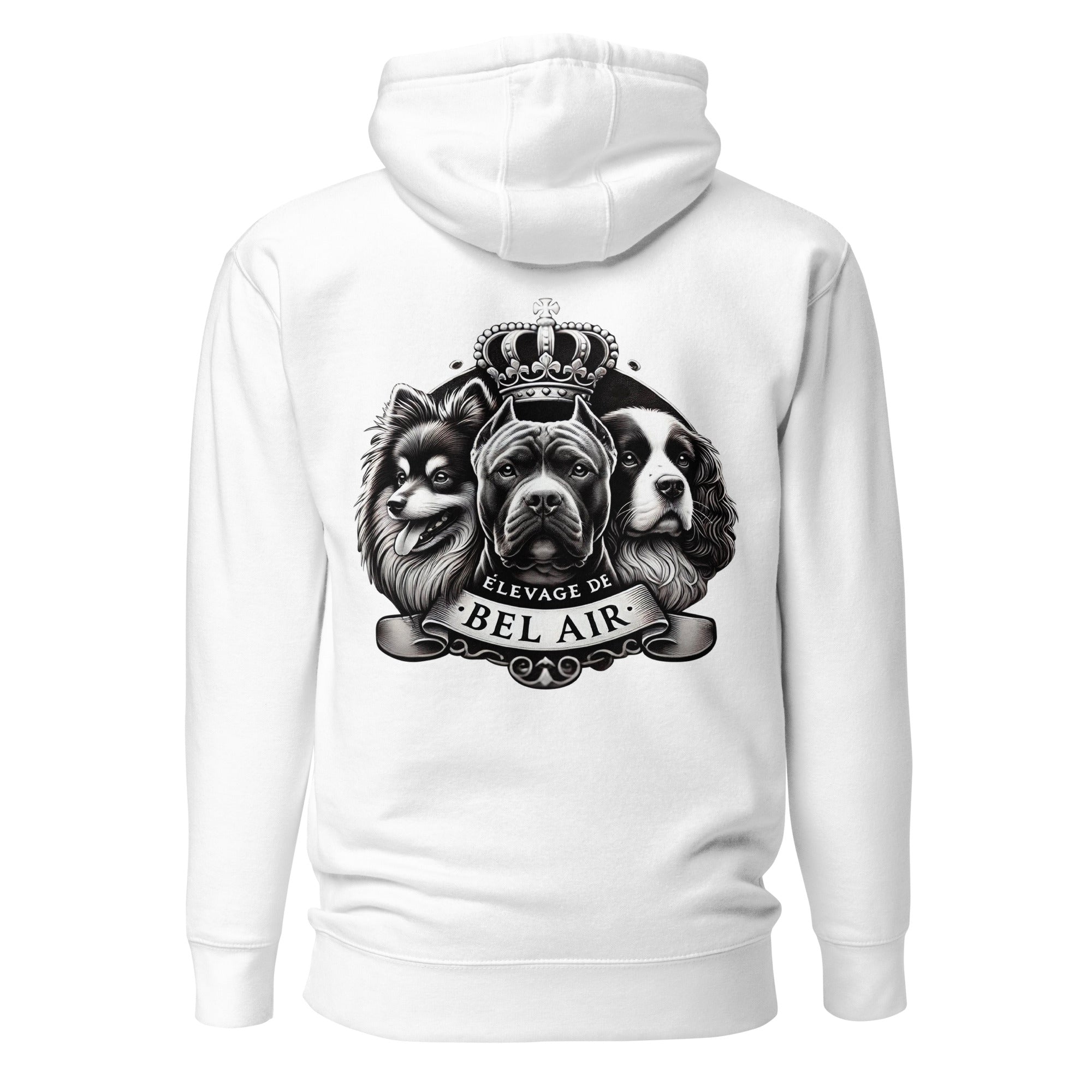 Devaux - Sweat à Capuche Unisexe - bel air - cœur et dos