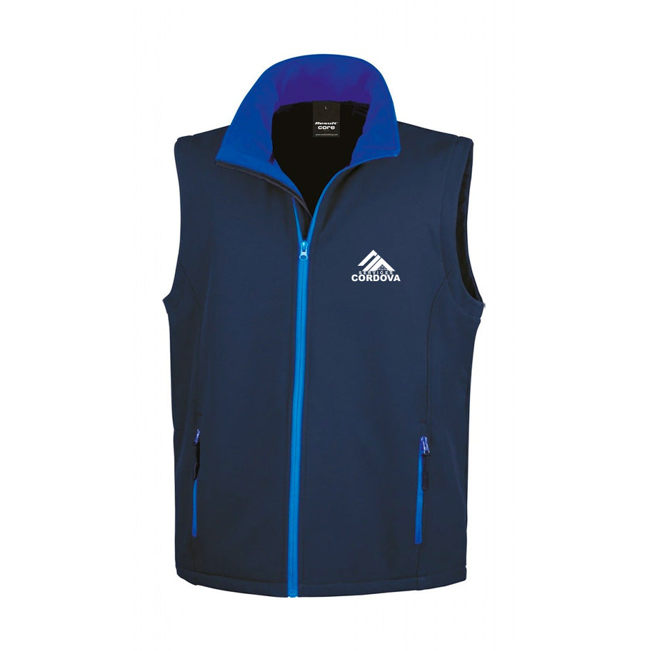 Services Cordova - Veste softshell sans manche - Floqué coeur et Dos