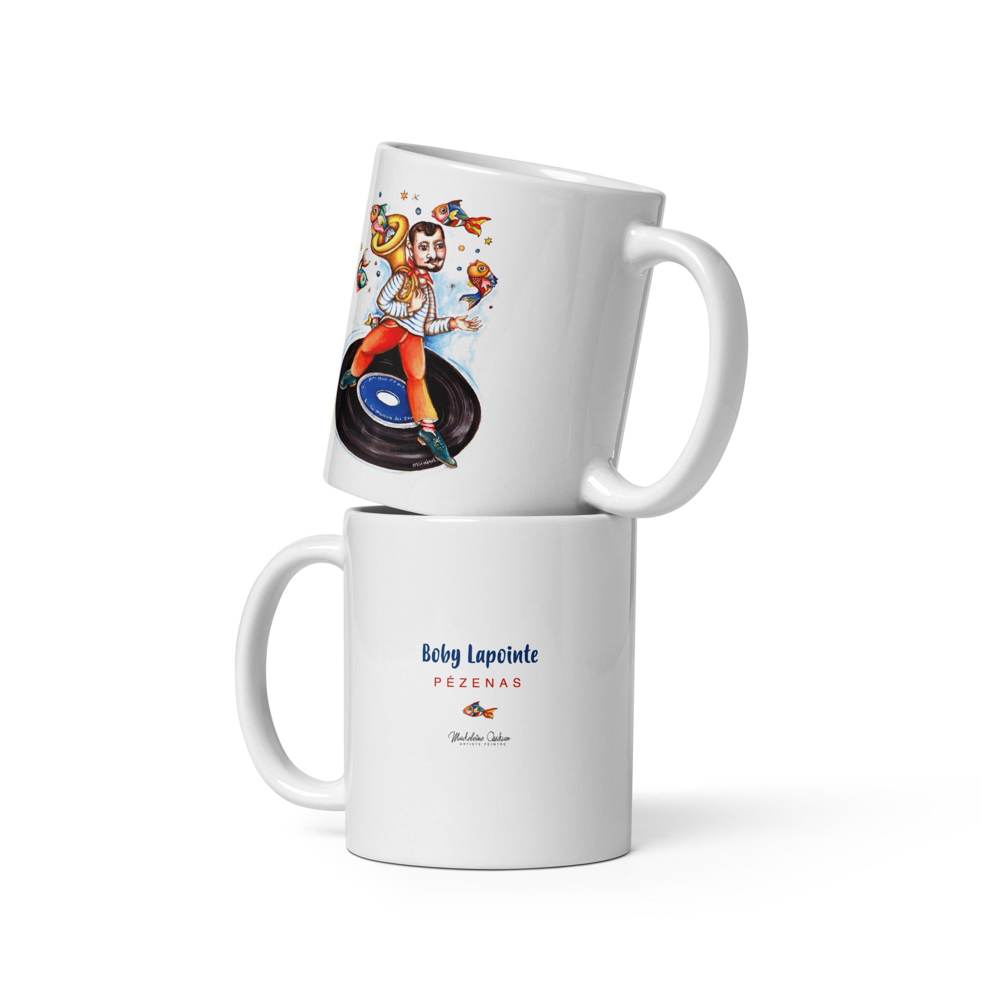 Boby Lapointe - Madeleine Ossikian - Mug Blanc Brillant