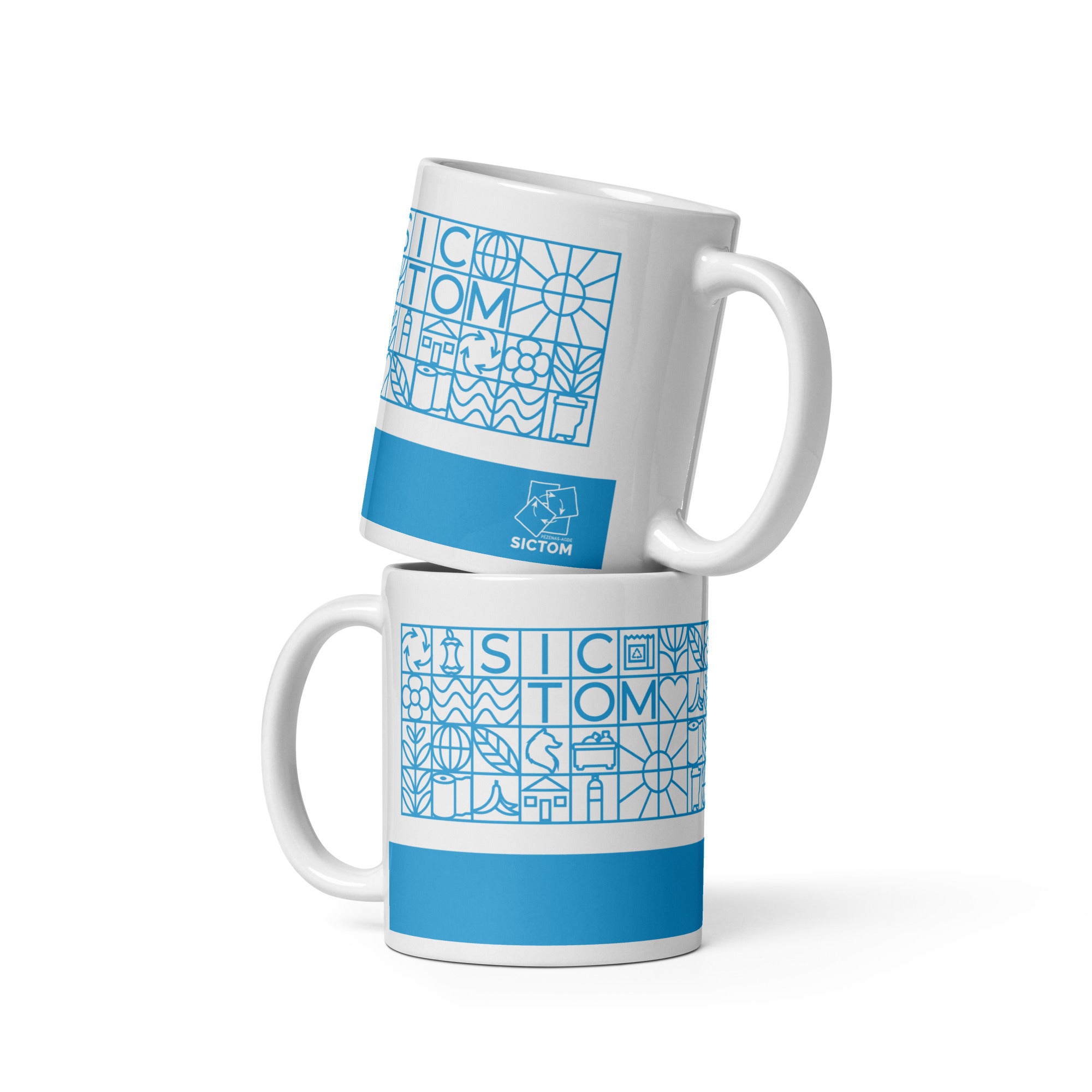 Sictom bleu - Mug Blanc Brillant