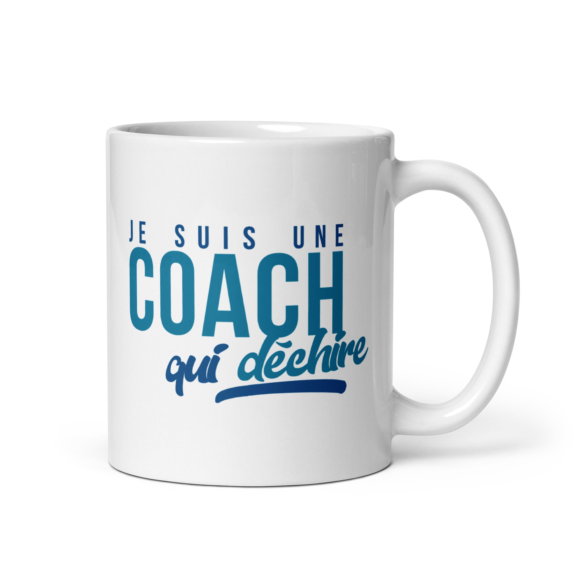 Coach qui déchire - Femme - Mug Blanc Brillant
