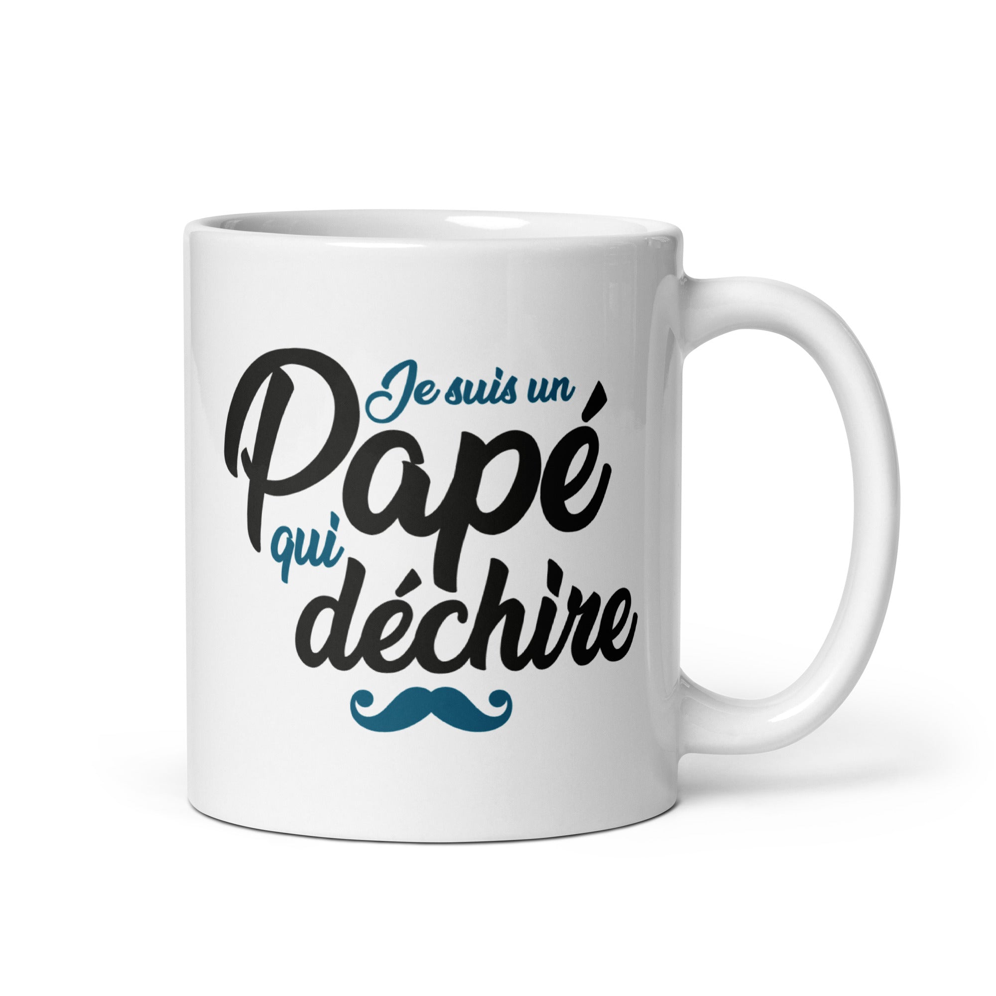 Papé qui déchire - Mug Blanc Brillant