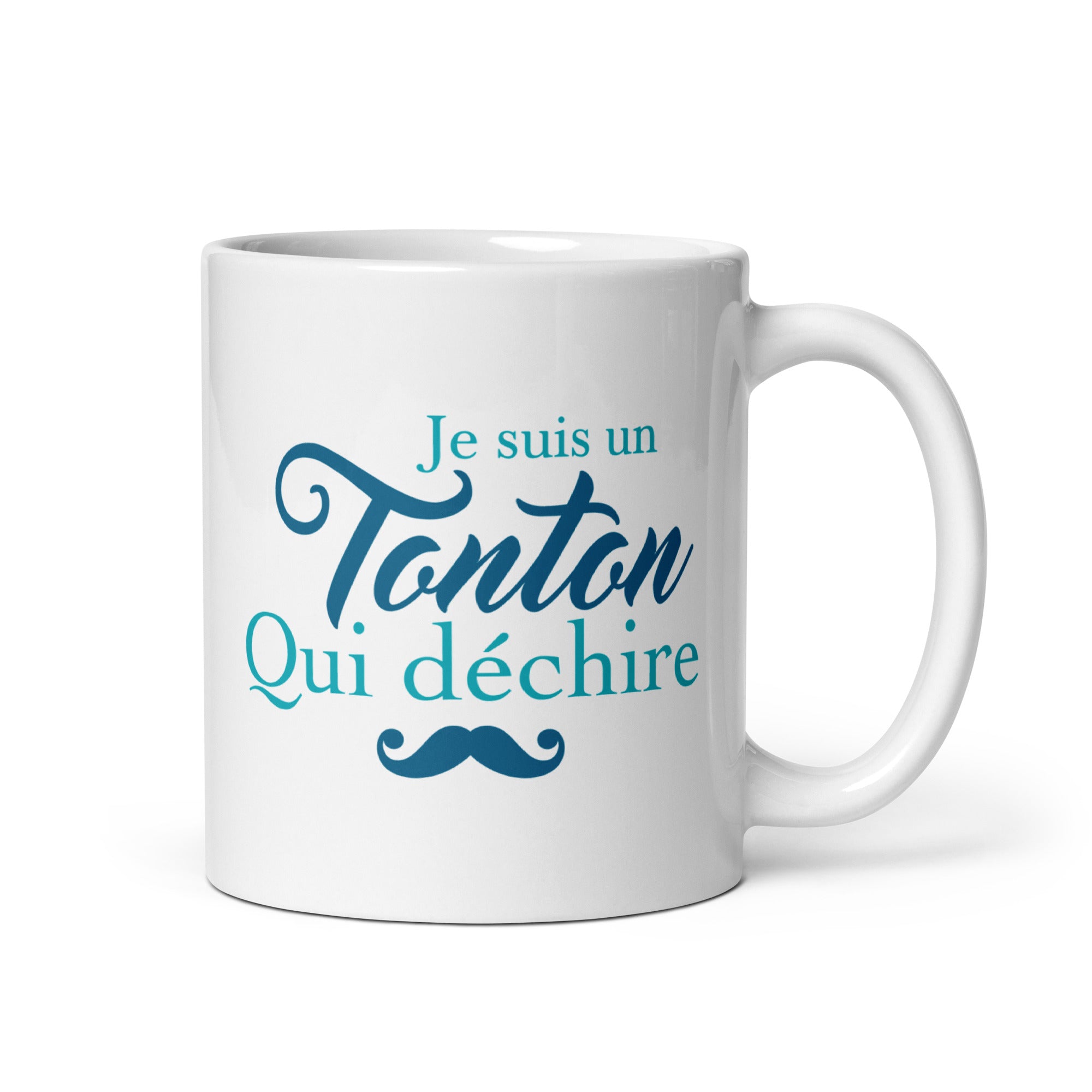 Tonton qui déchire - Mug Blanc Brillant
