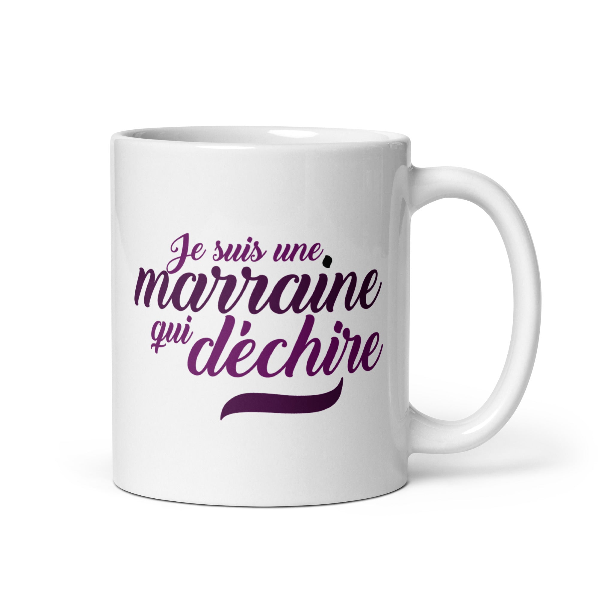 Marraine qui déchire - Mug Blanc Brillant