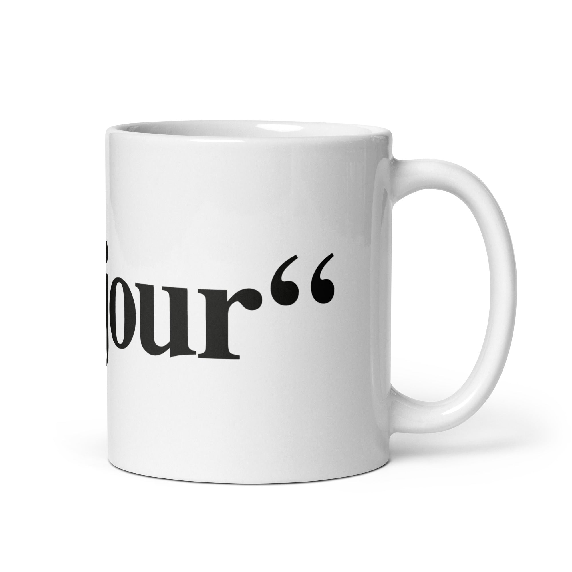 "Bonjour" - Mug Blanc Brillant