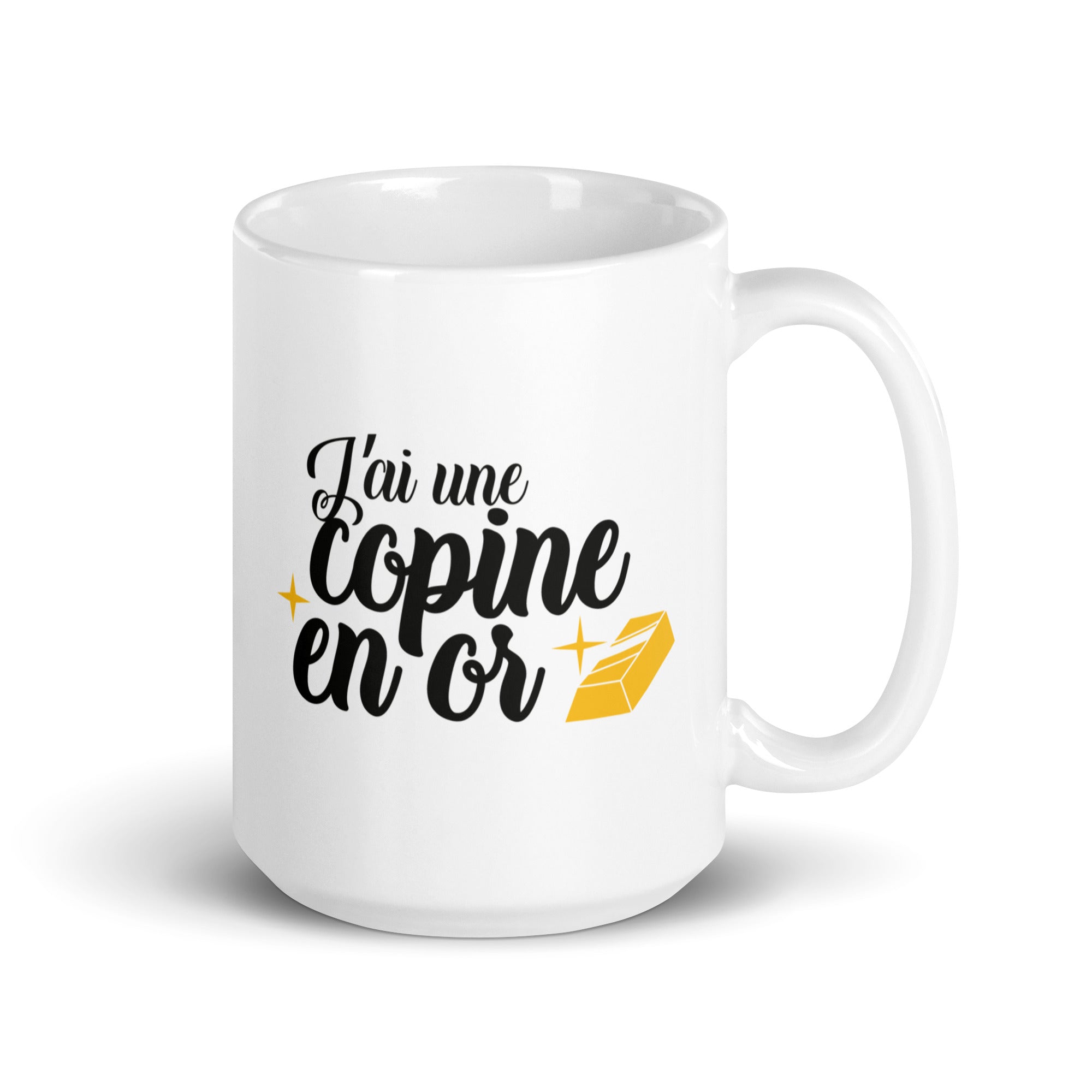 Copine en or - Mug Blanc Brillant
