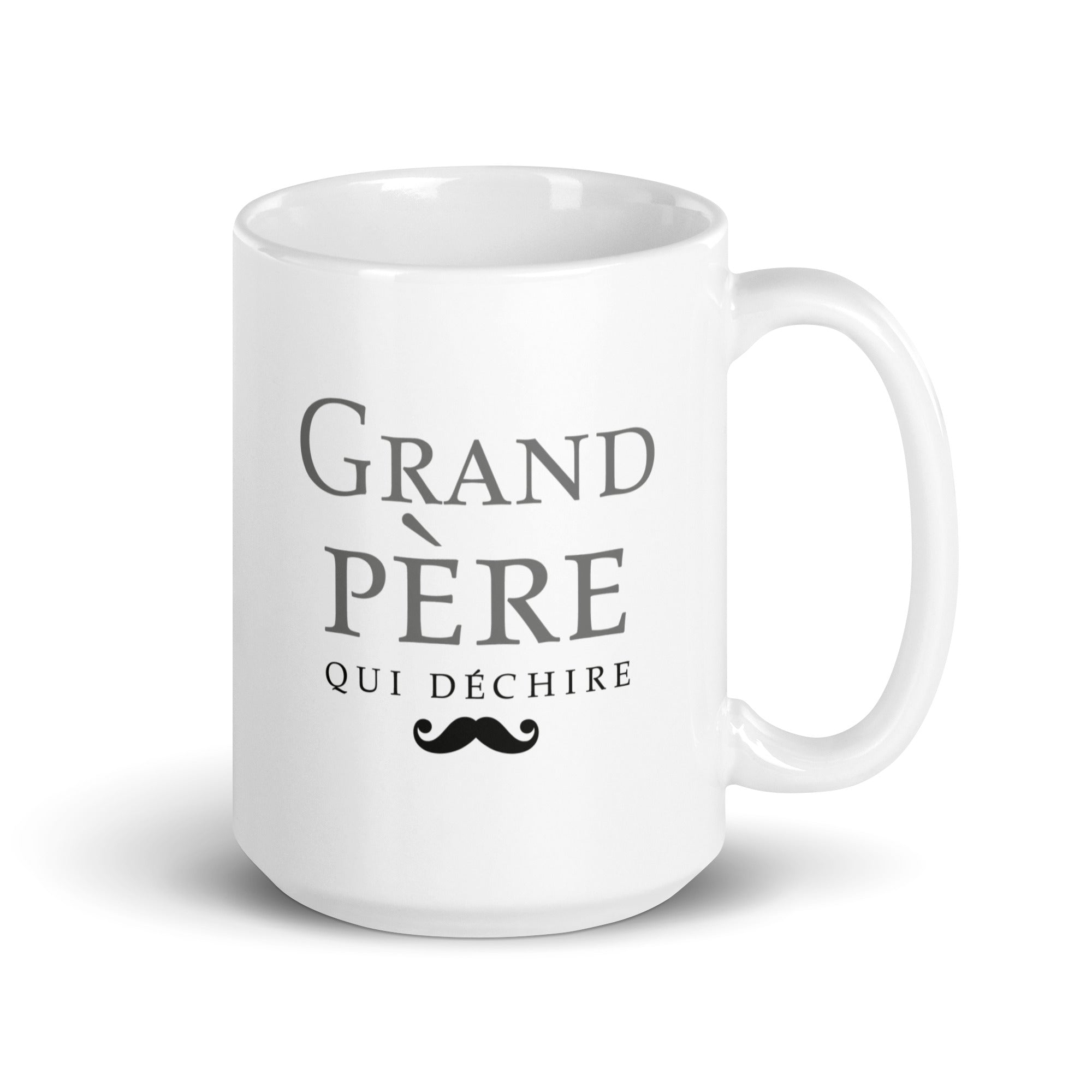 Grand-père qui déchire - Mug Blanc Brillant