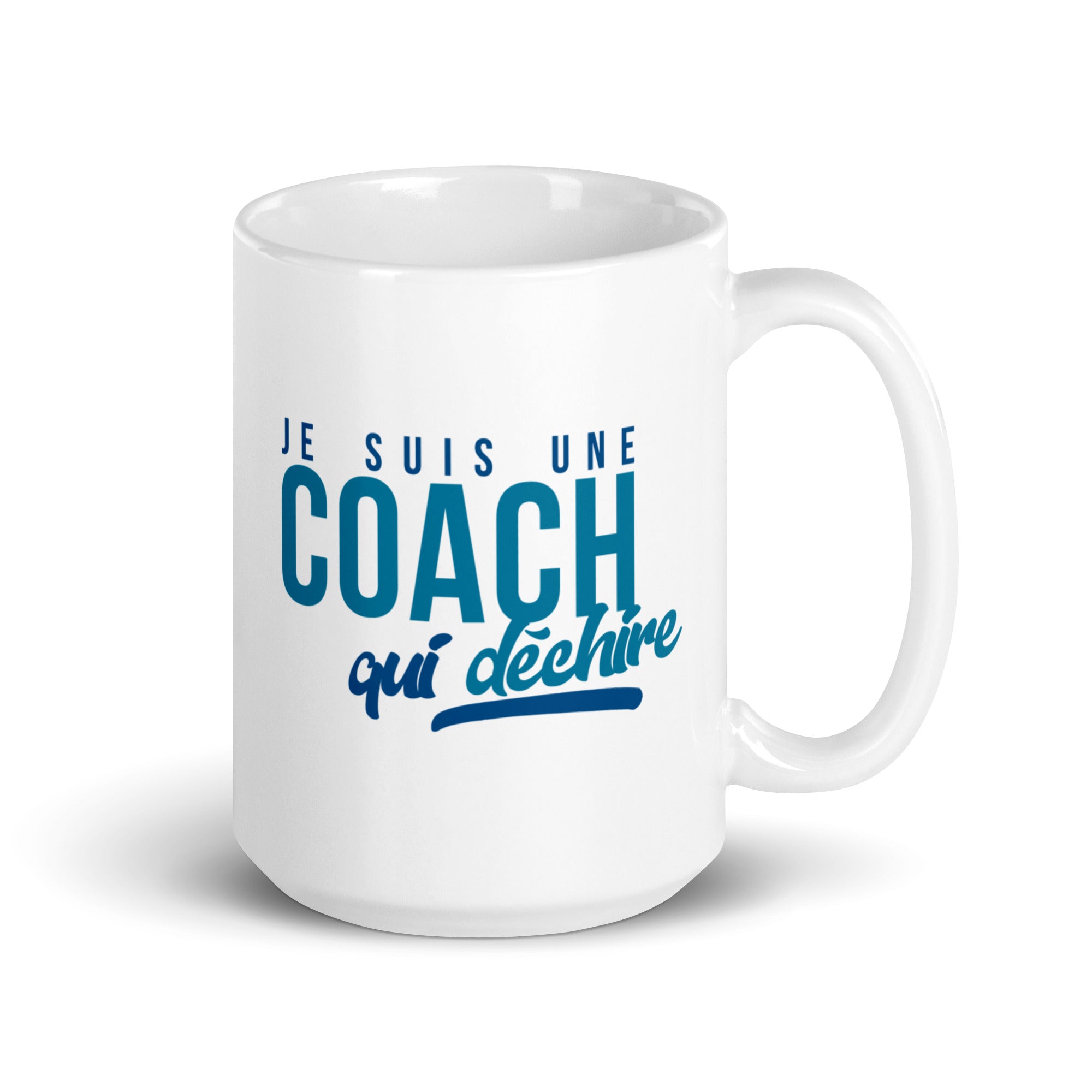 Coach qui déchire - Femme - Mug Blanc Brillant