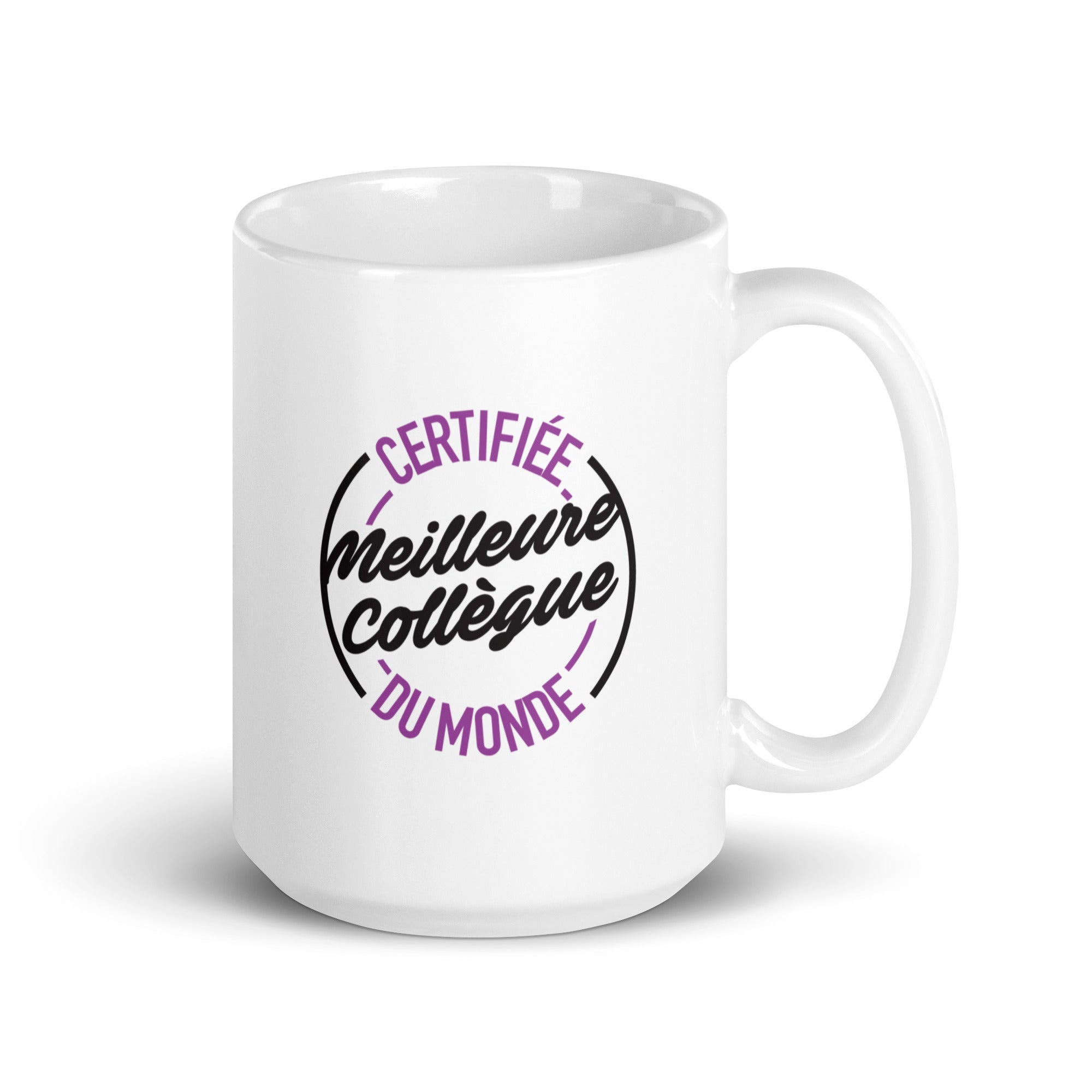 Certifiée meilleure collègue - Mug Blanc Brillant