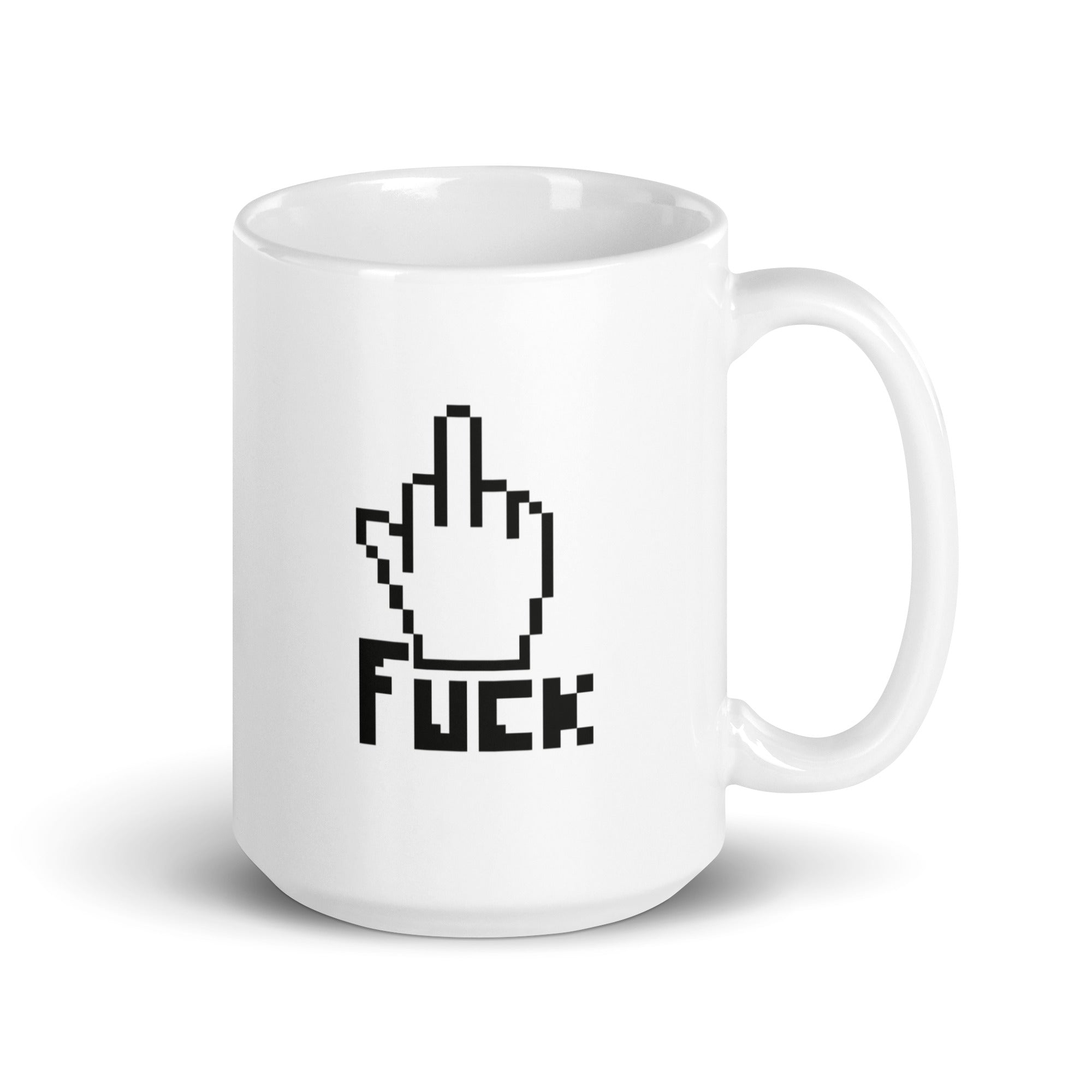 Fuck - Pixel - Mug Blanc Brillant