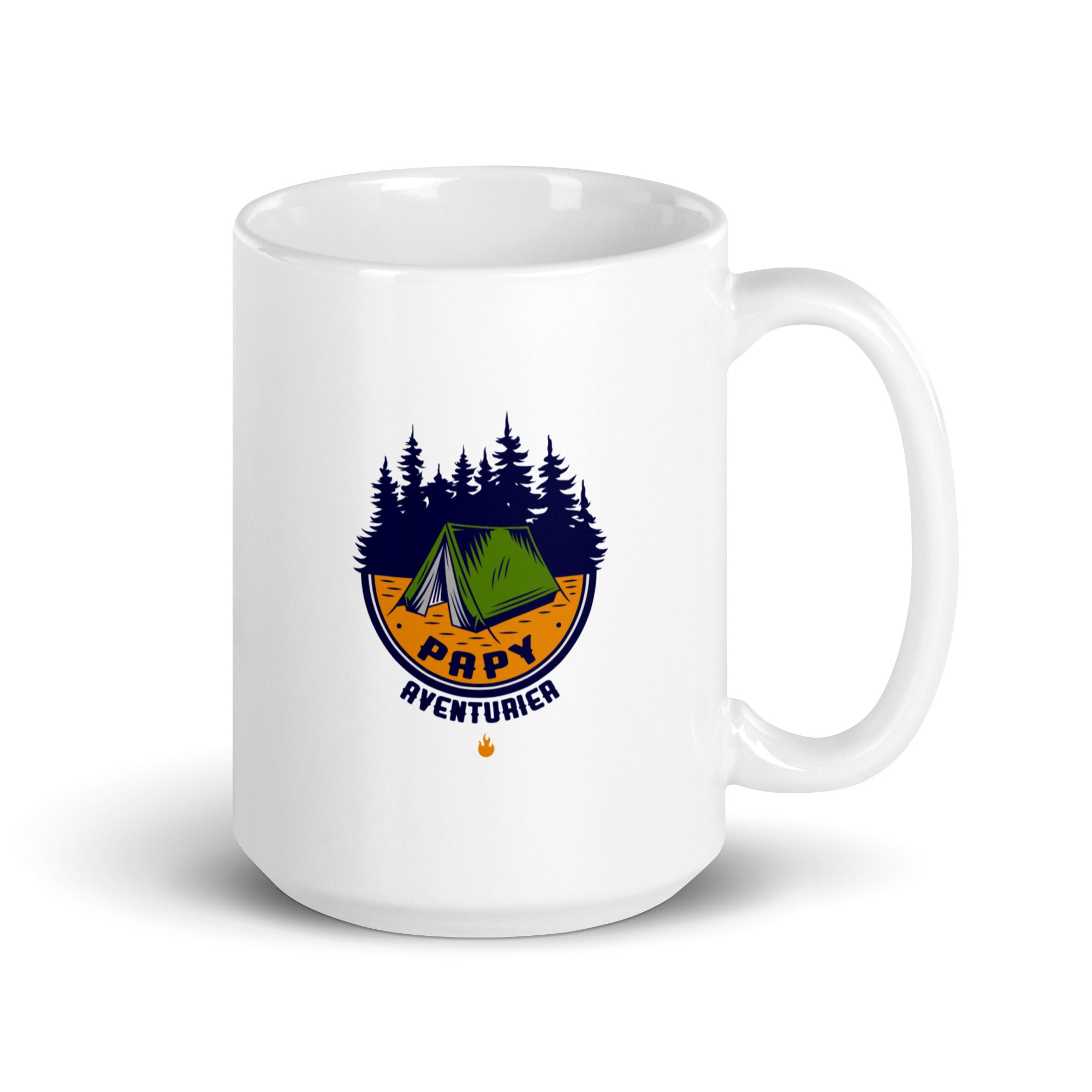 Papy aventurier - Mug Blanc Brillant