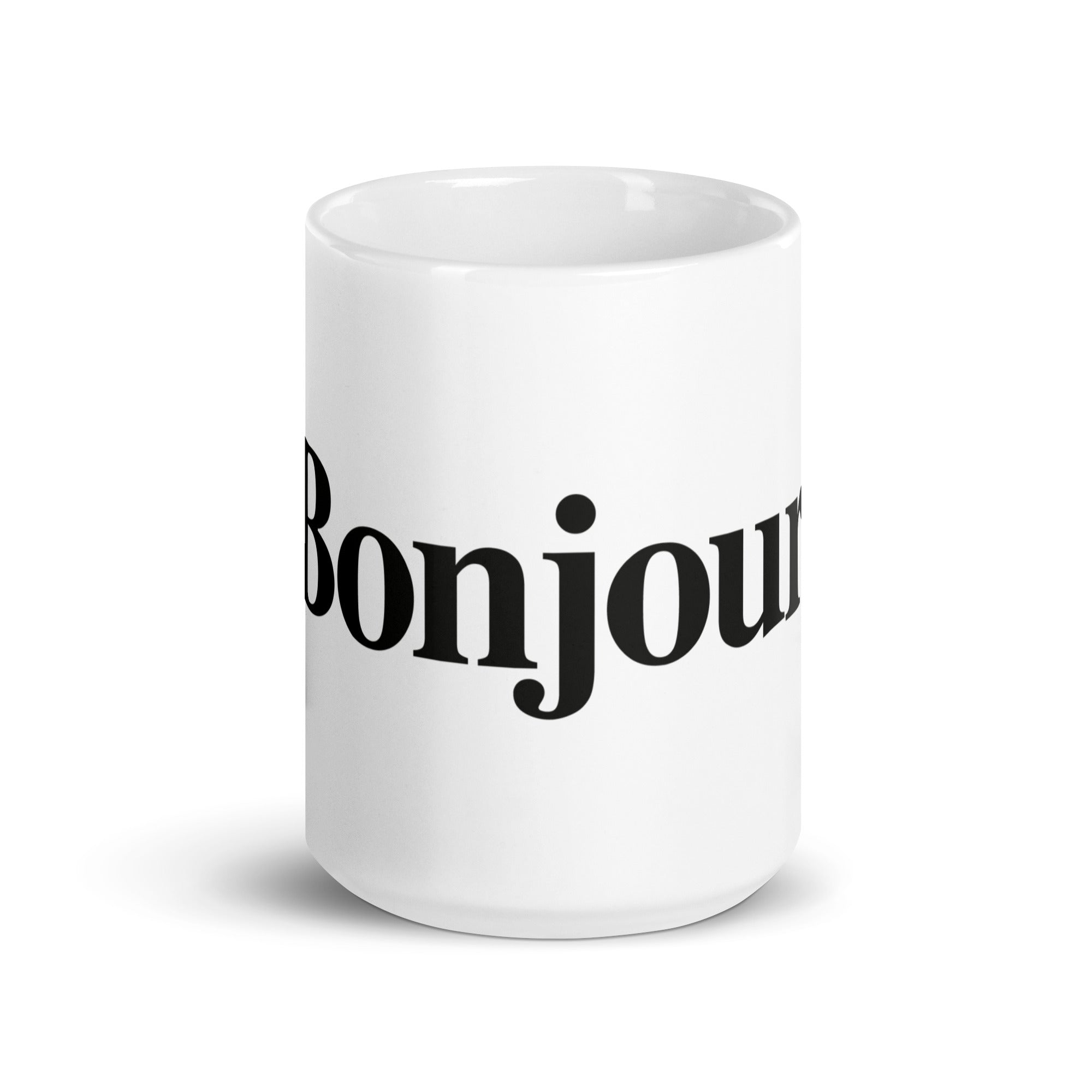 "Bonjour" - Mug Blanc Brillant