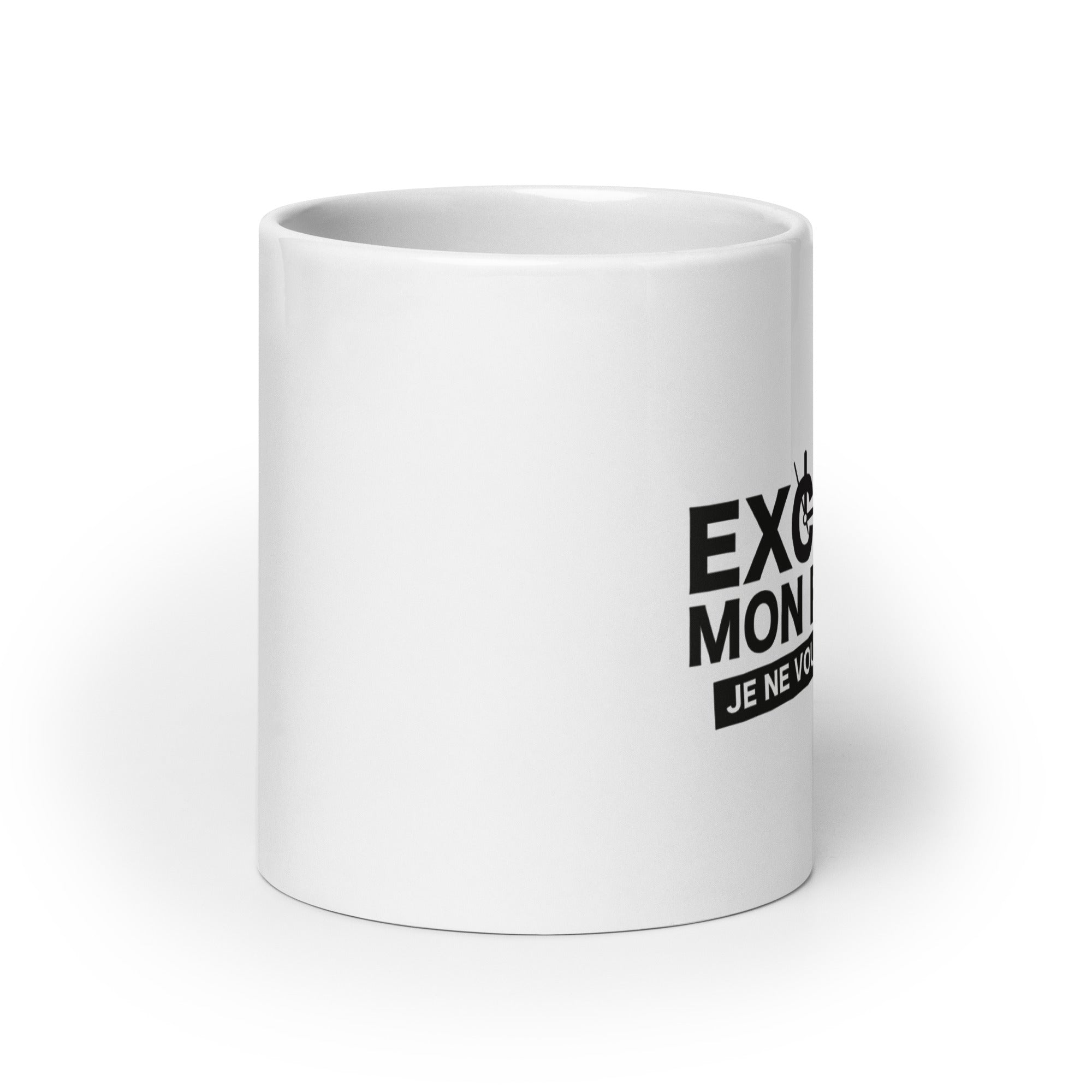 Excusez mon retard - Mug Blanc Brillant