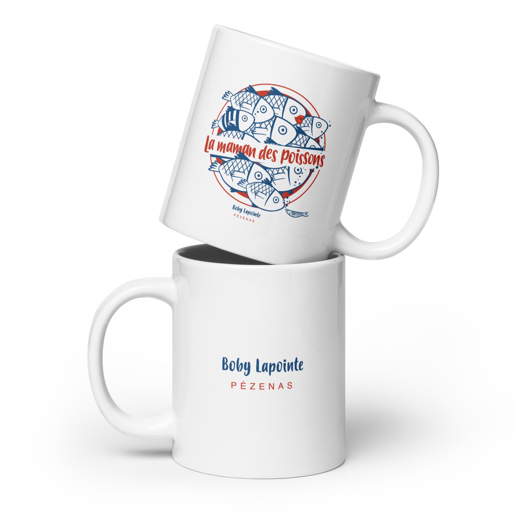 Boby Lapointe - Maman des poissons - rouge - Mug Blanc Brillant