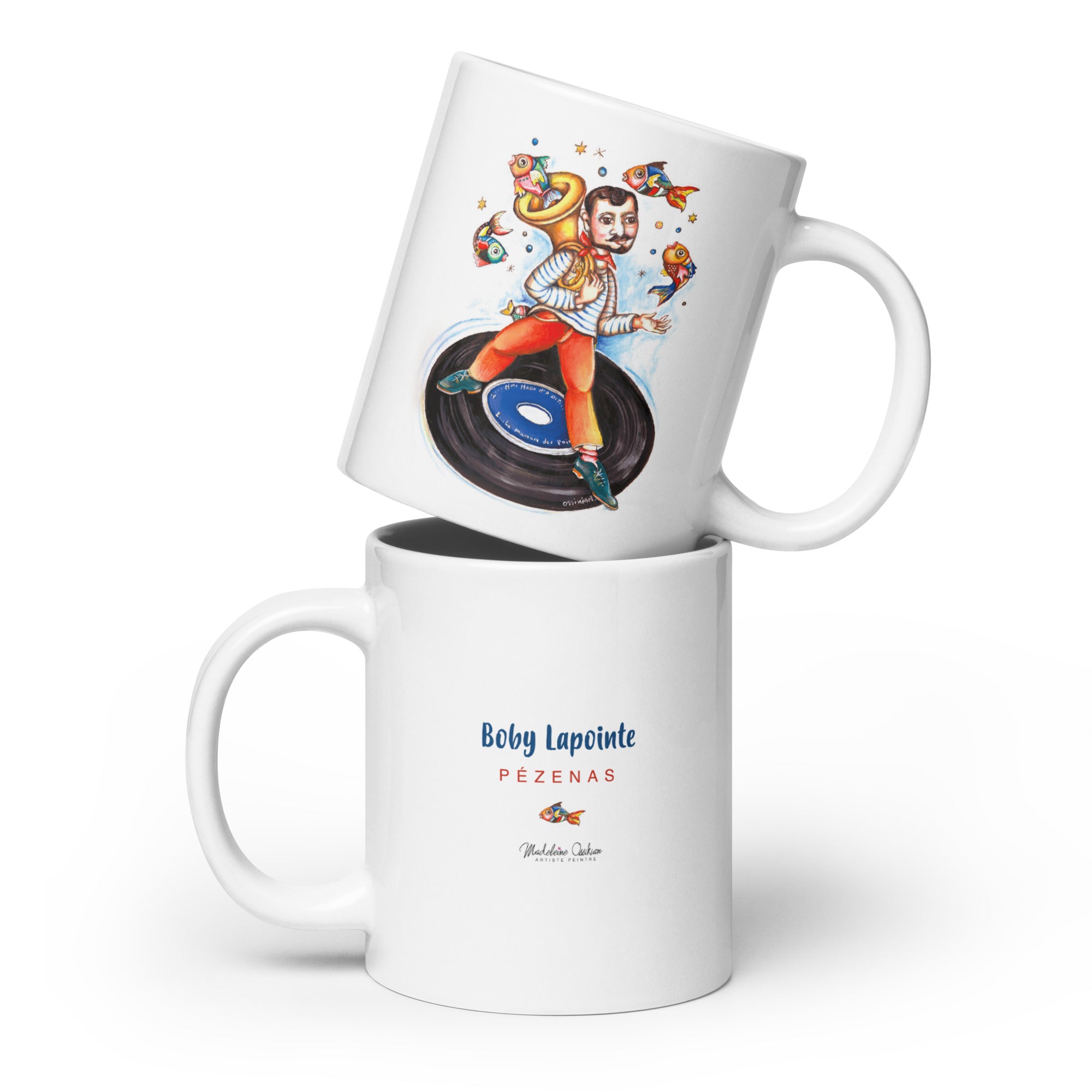 Boby Lapointe - Madeleine Ossikian - Mug Blanc Brillant