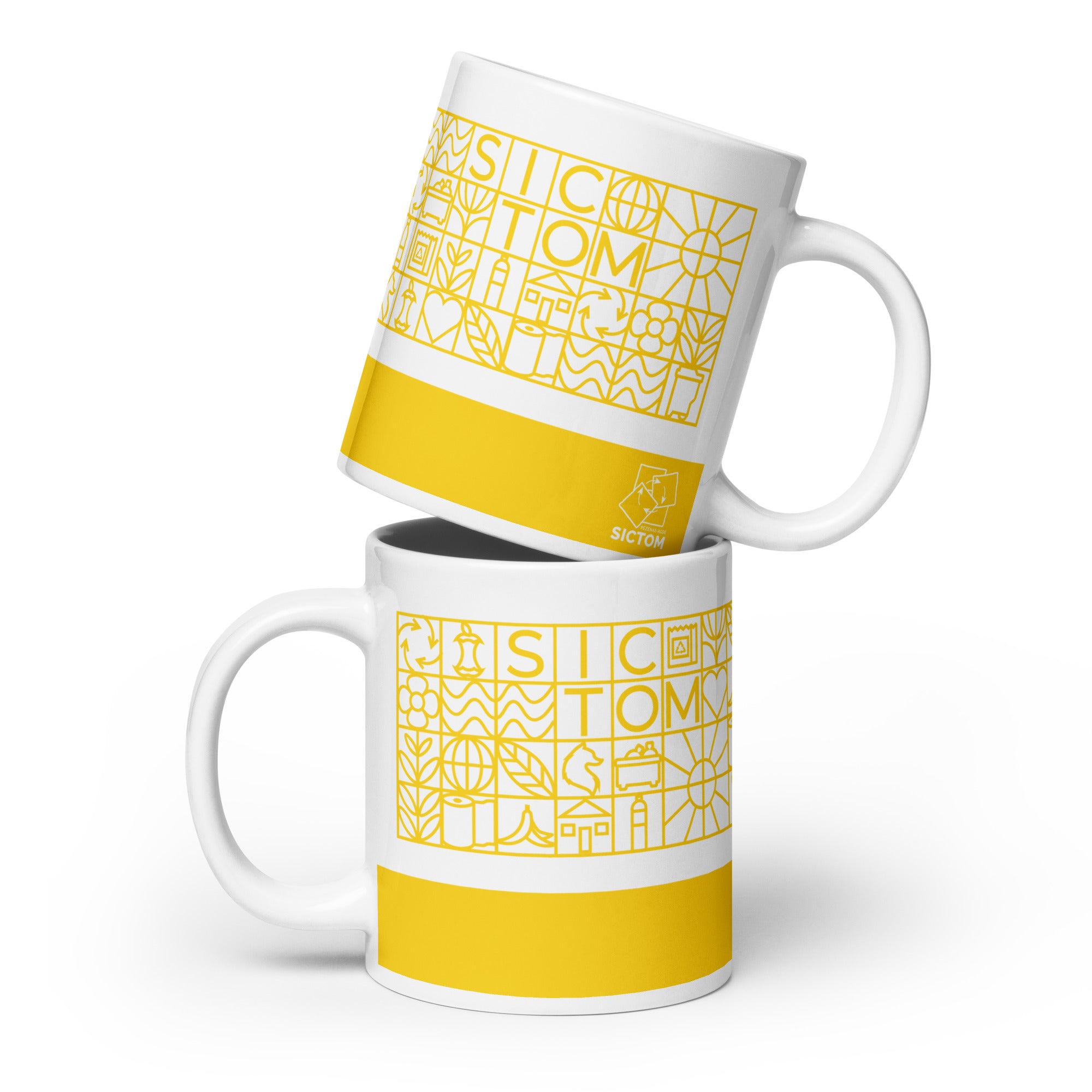 Sictom Jaune - Mug Blanc Brillant