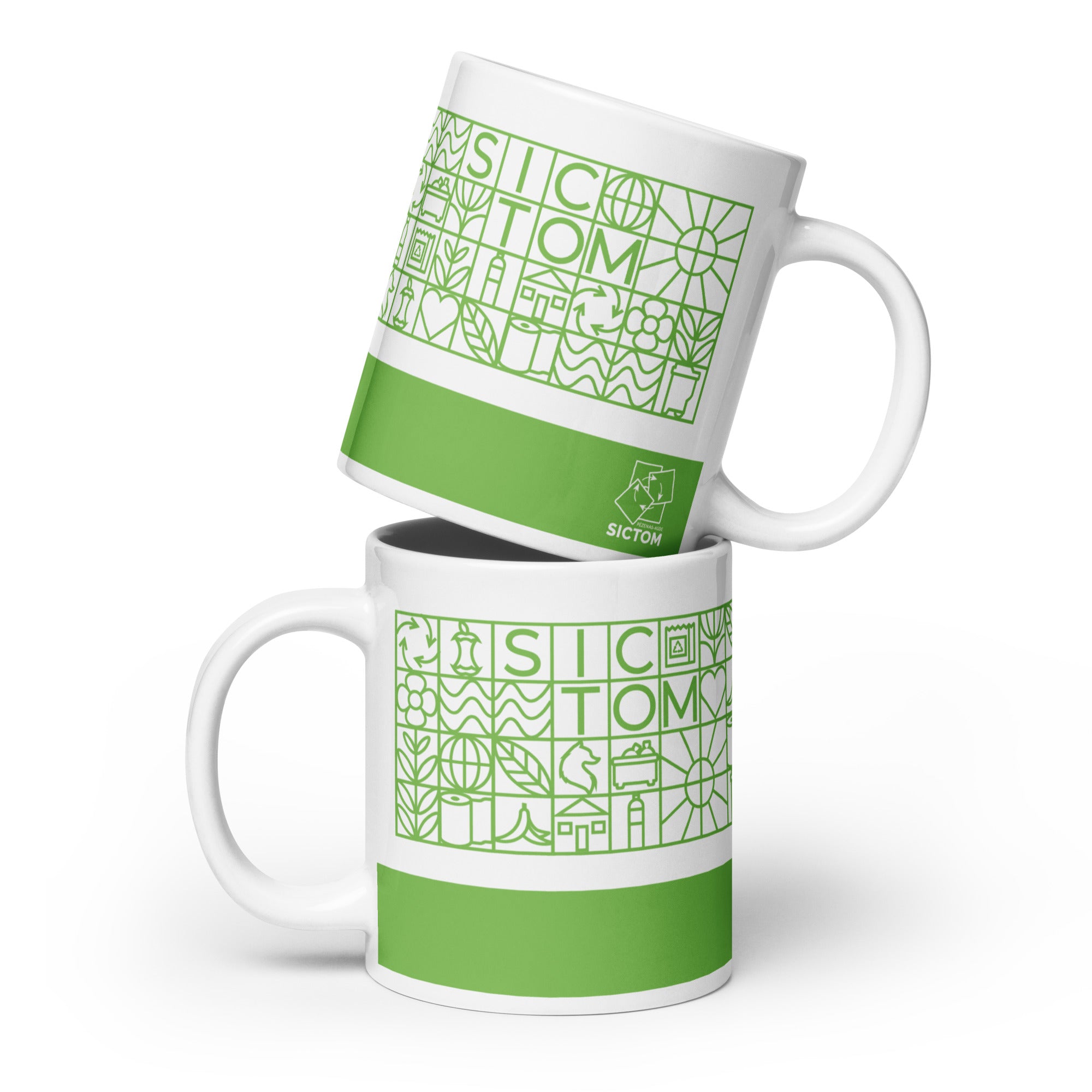 Sictom vert - Mug Blanc Brillant