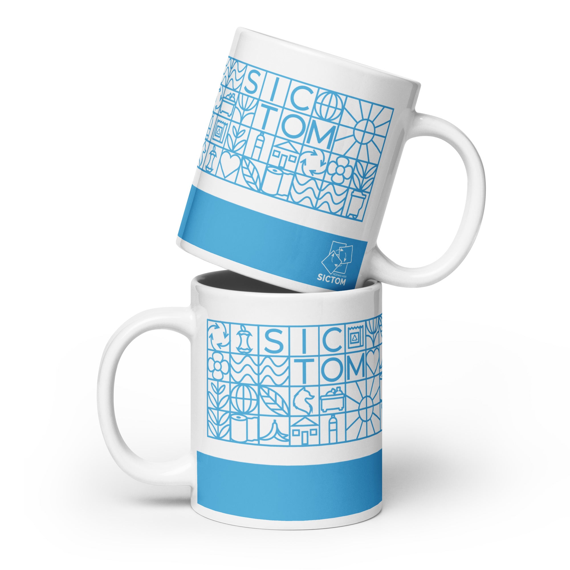 Sictom bleu - Mug Blanc Brillant