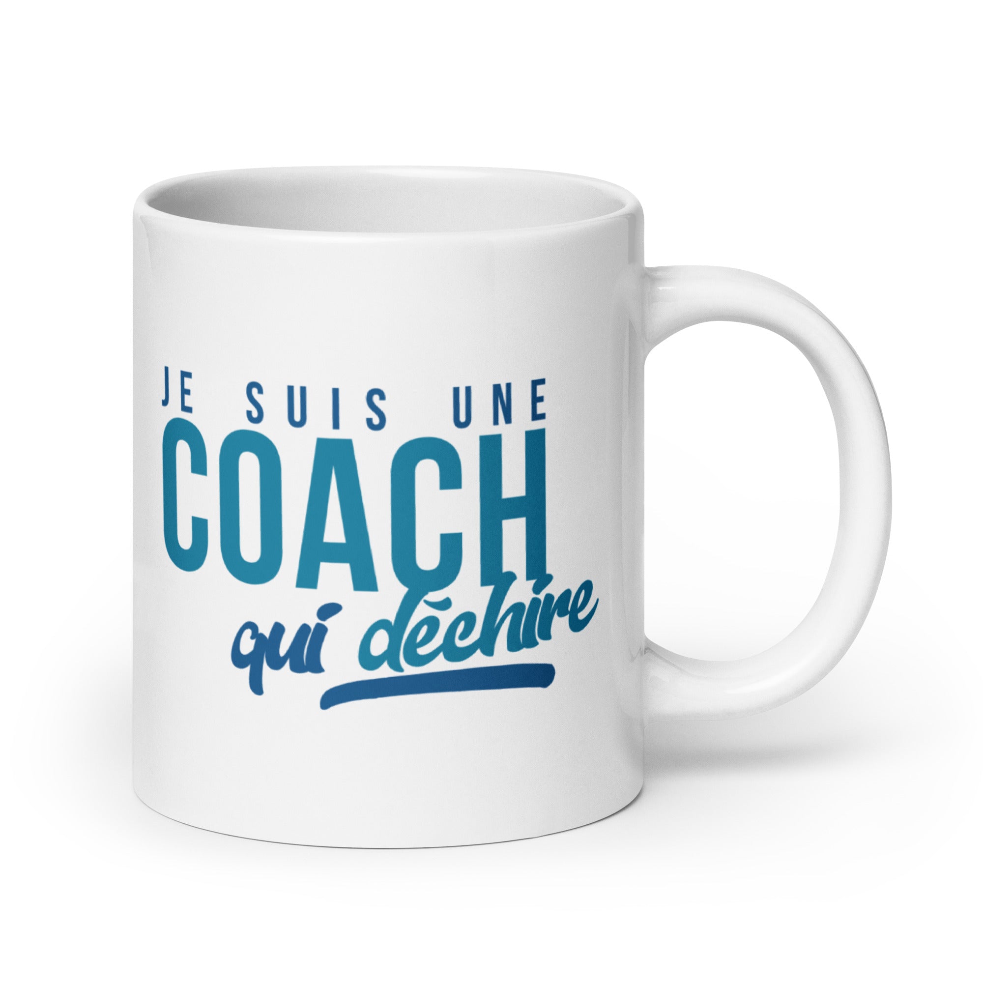 Coach qui déchire - Femme - Mug Blanc Brillant