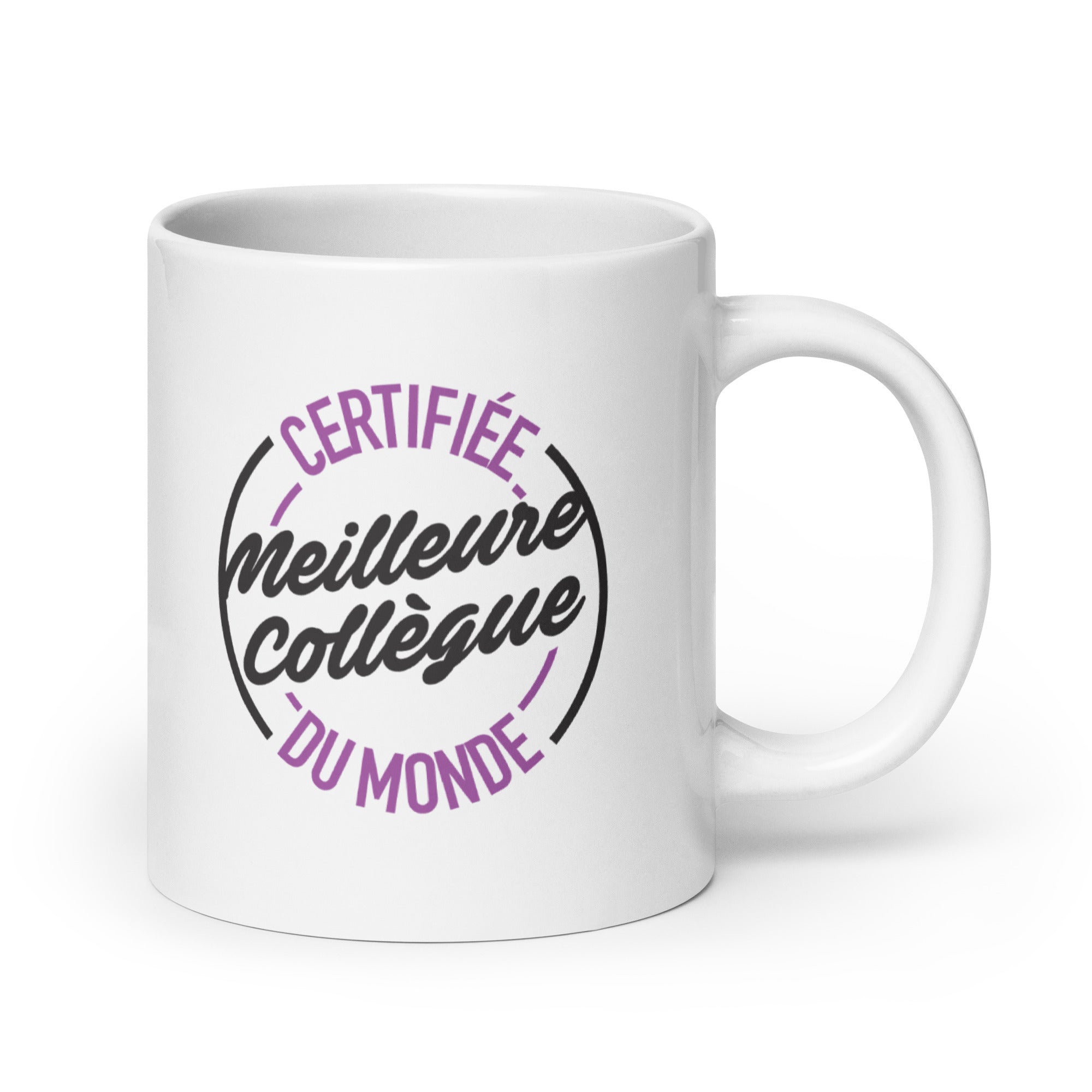 Certifiée meilleure collègue - Mug Blanc Brillant
