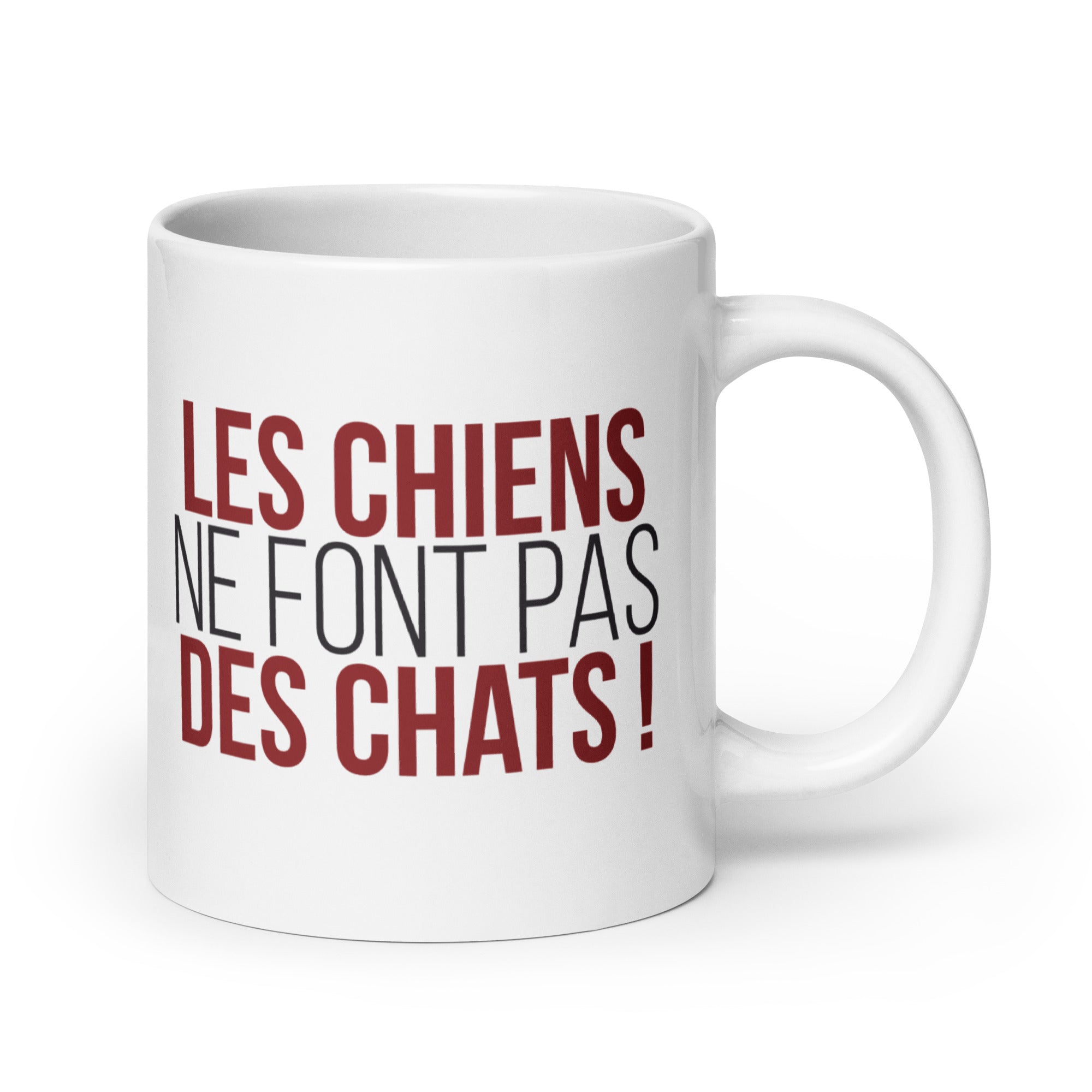 Les chiens ne font pas des chats - Mug Blanc Brillant