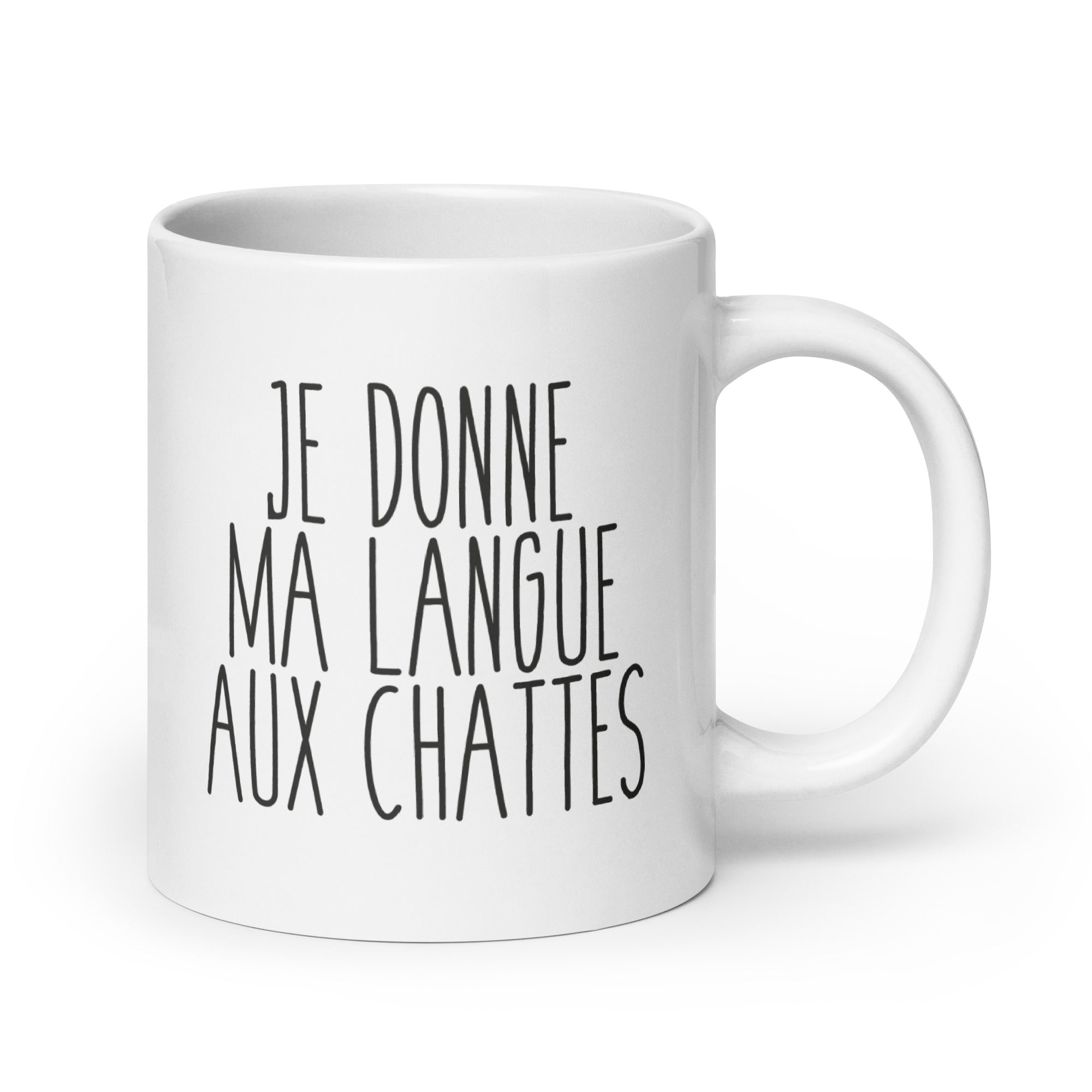Je donne ma langue - Mug Blanc Brillant