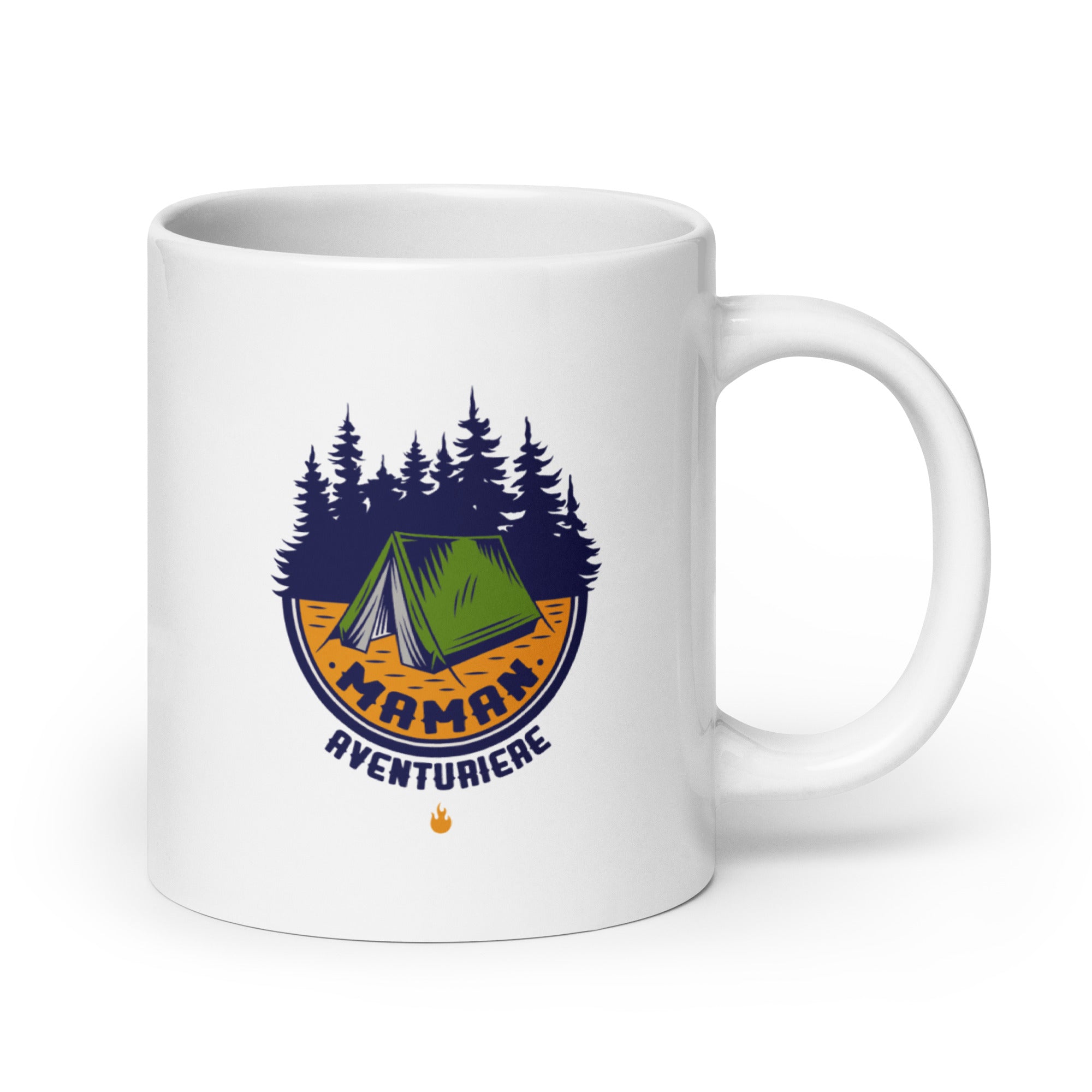 Maman aventurière - Mug Blanc Brillant