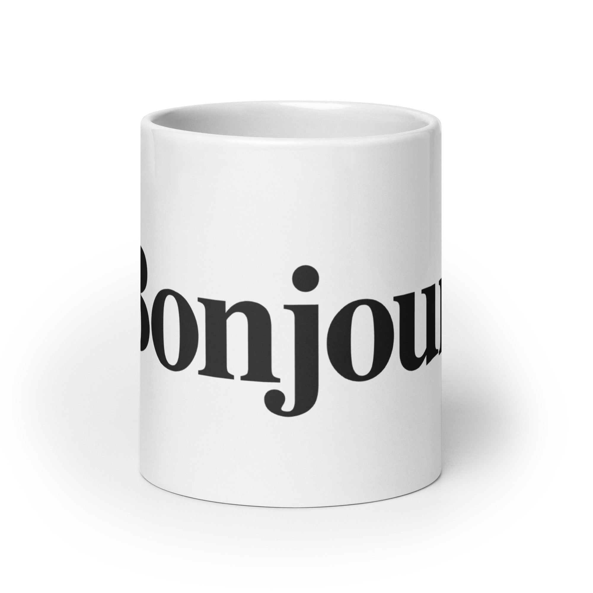 "Bonjour" - Mug Blanc Brillant