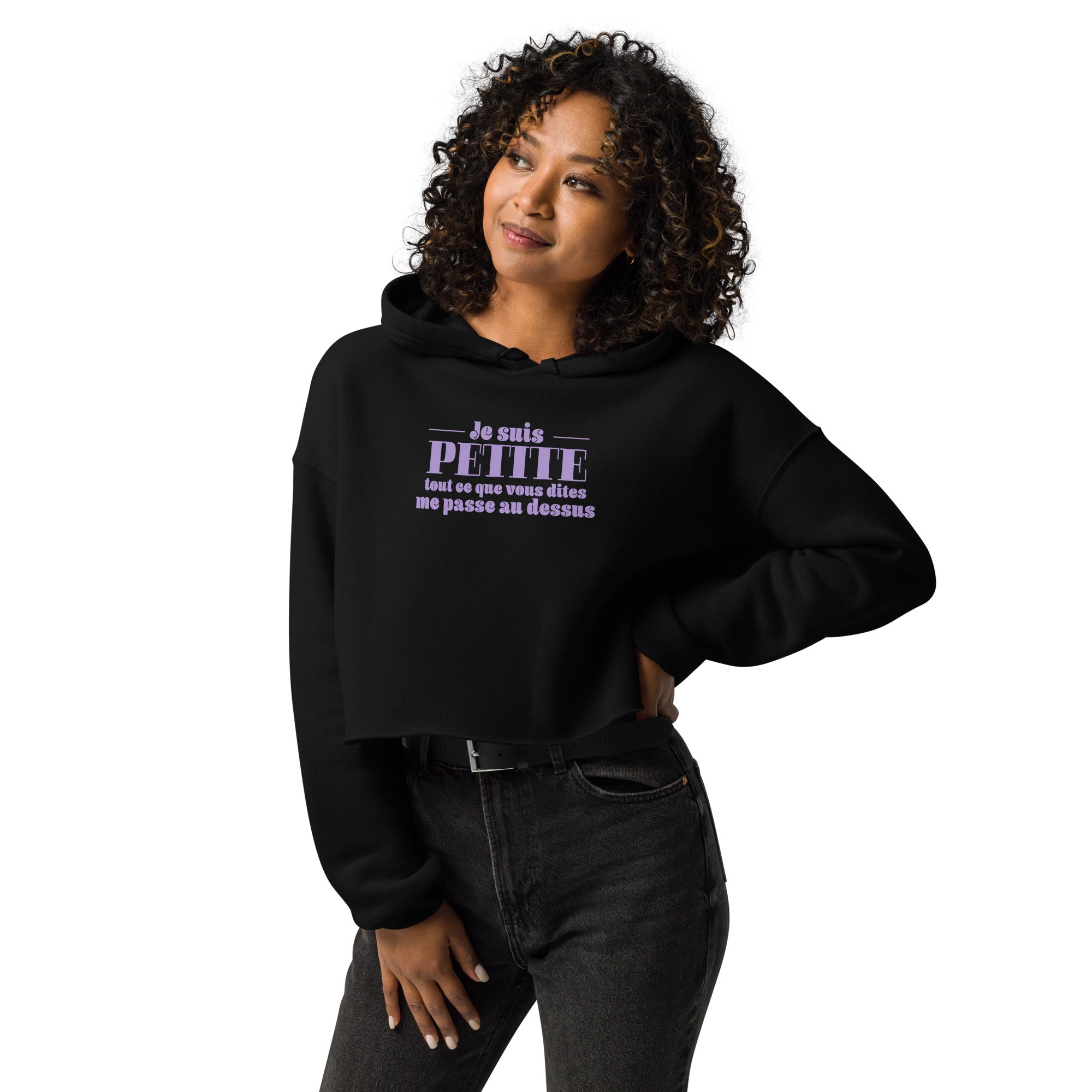 Je suis petite - Sweat à Capuche Crop-Top