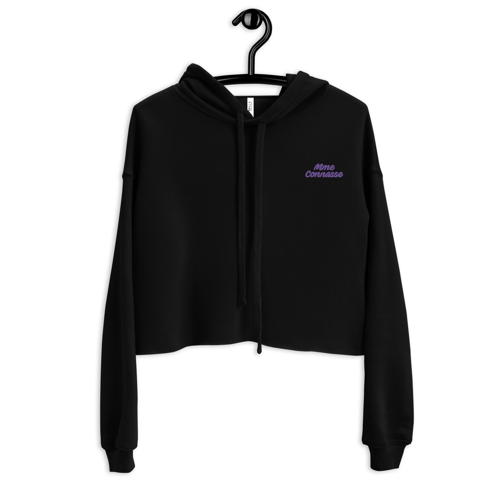 Mme connasse - Sweat à Capuche Crop-Top - Brodé