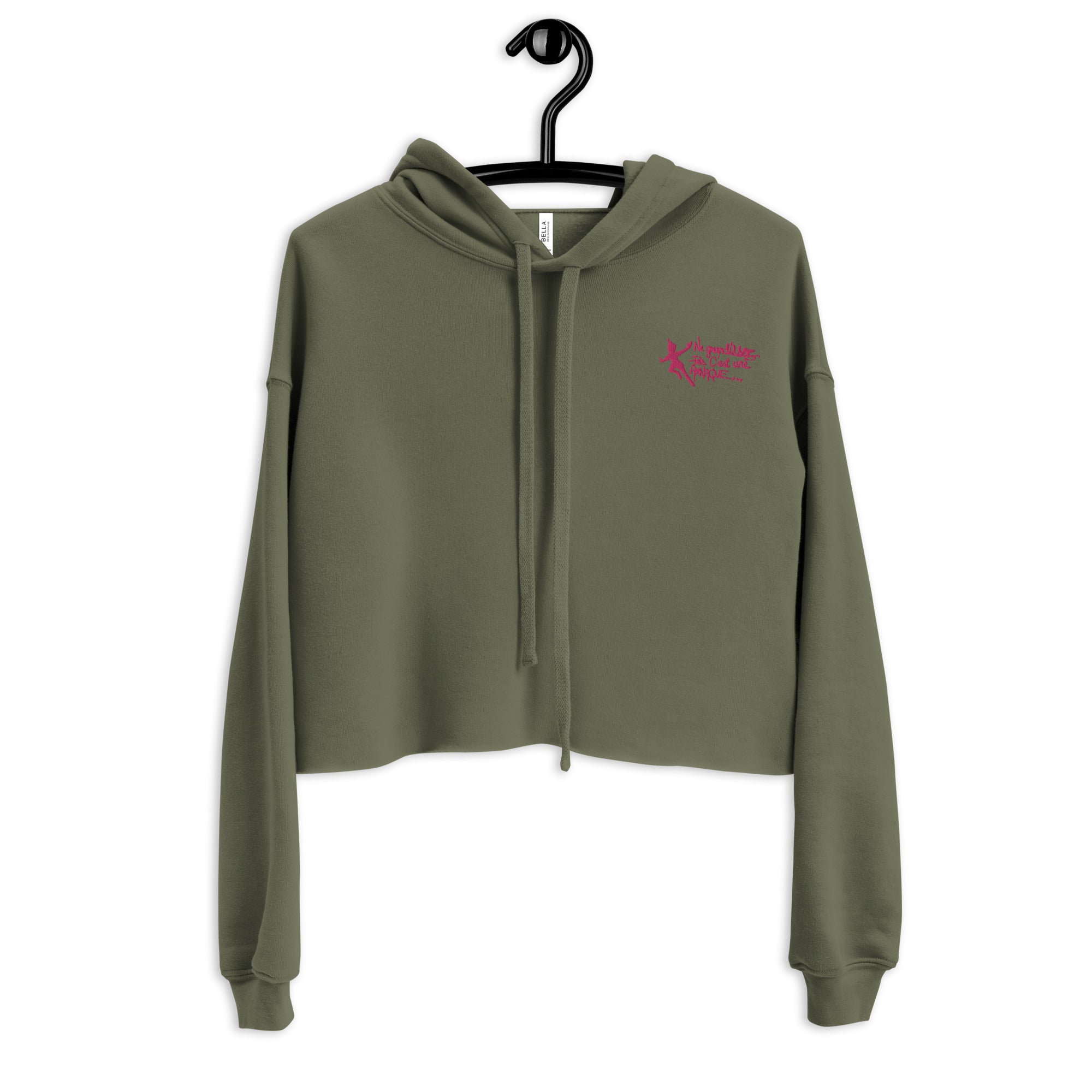 Ne grandissez pas - Sweat à Capuche Crop-Top - Brodé