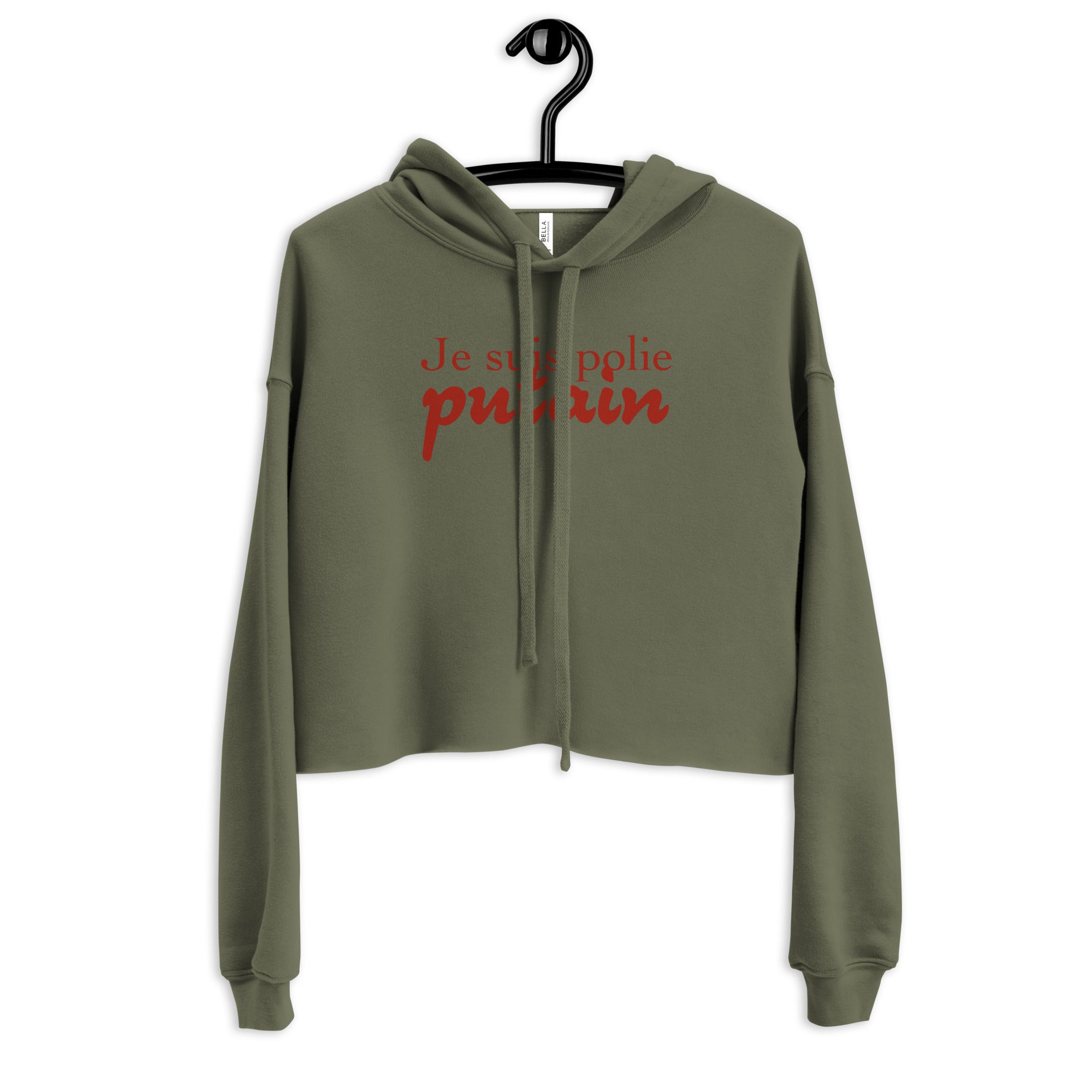 Je suis polie - Sweat à Capuche Crop-Top