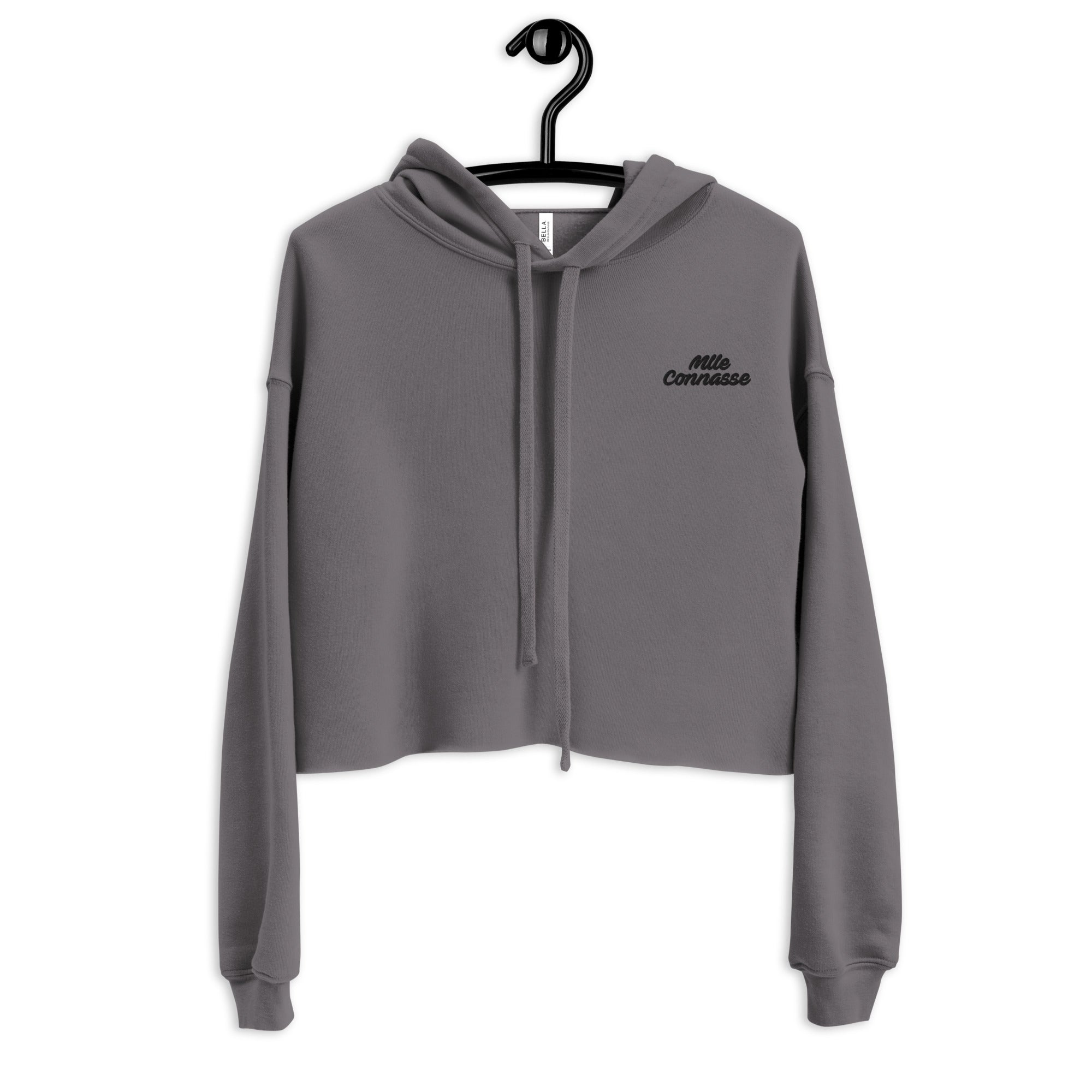 Mlle connasse - Sweat à Capuche Crop-Top - Brodé
