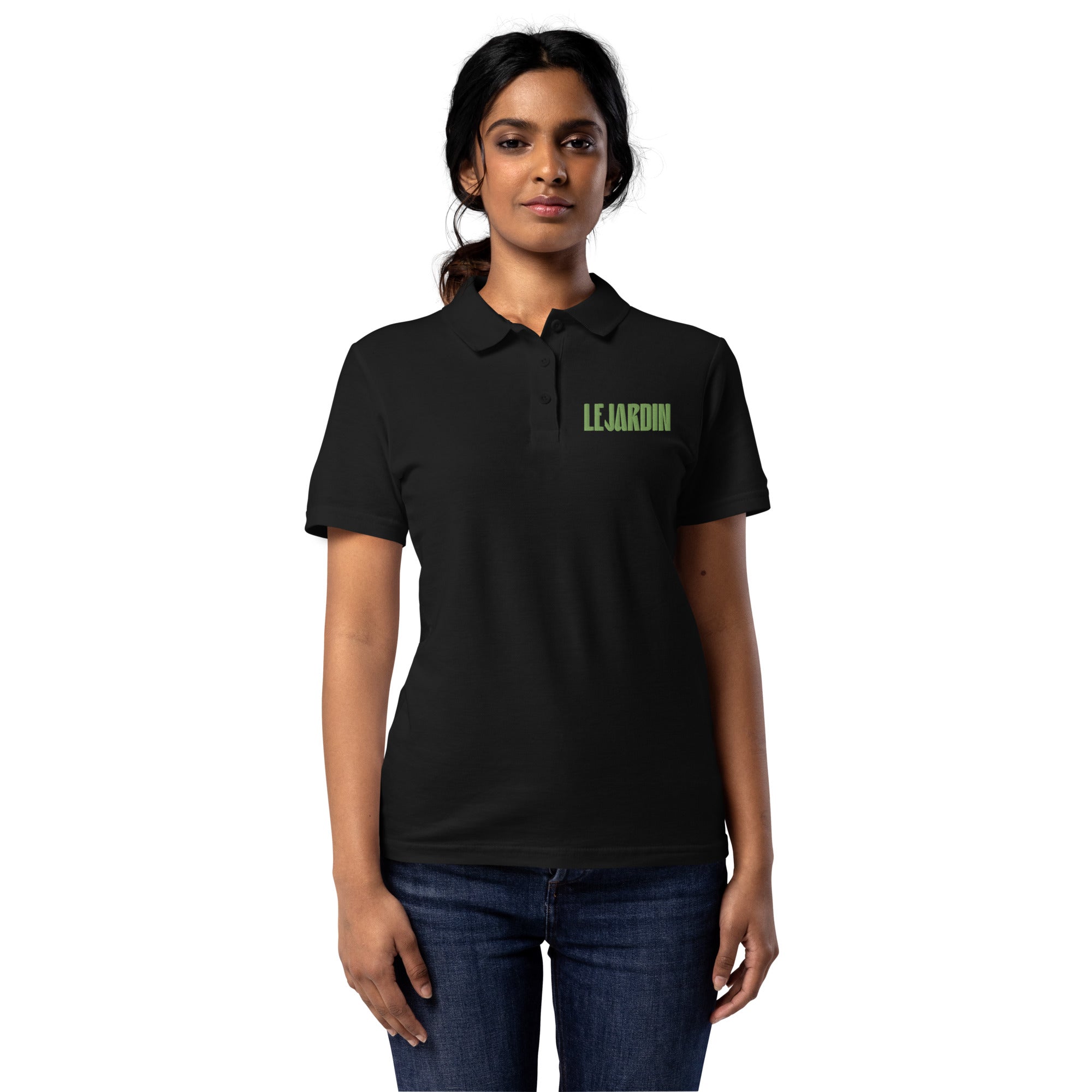 Le jardin - Polo piqué femme - Brodé